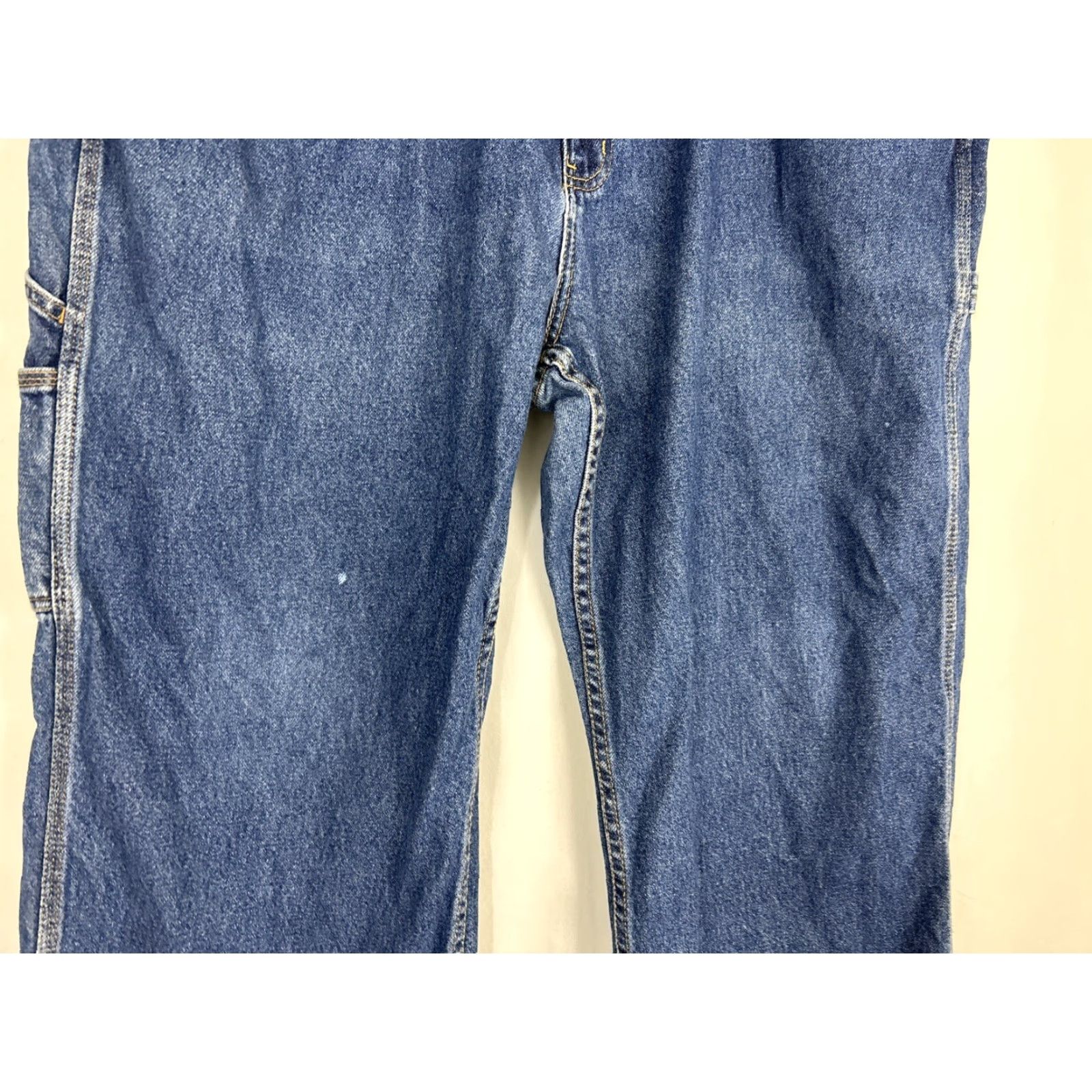 Denime VINTAGE CE Schmidt Workwear Mens 44x30 Blue Denim Jeans Jeans Mens 44 Blue Denim Workwear Straight 30in Inseam Size US 44 / EU 60 - 3 Thumbnail