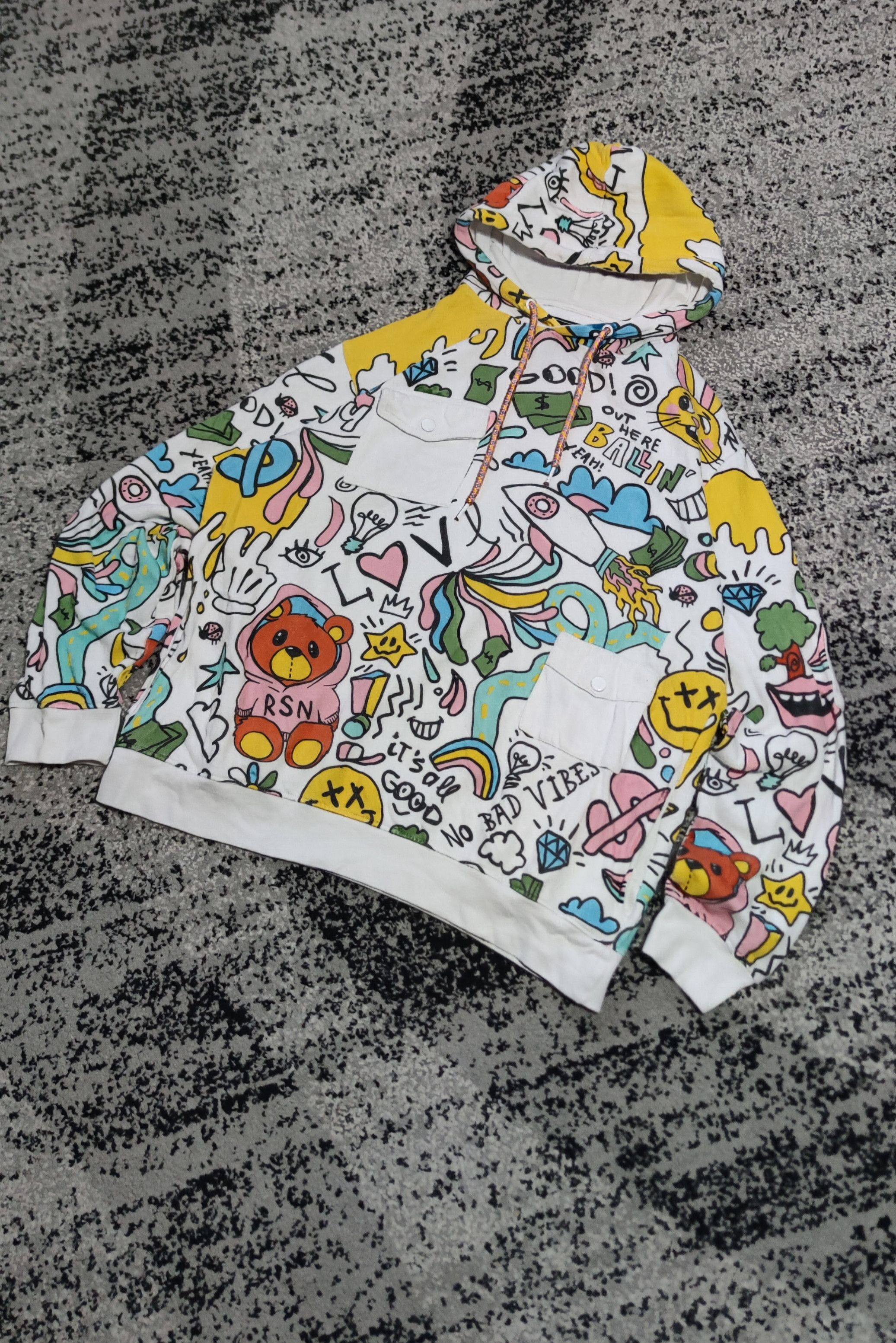 Reason REASON Men's Money Bear Hoodie Sweatshirt In Multi Size US L / EU 52-54 / 3 - 1 Thumbnail