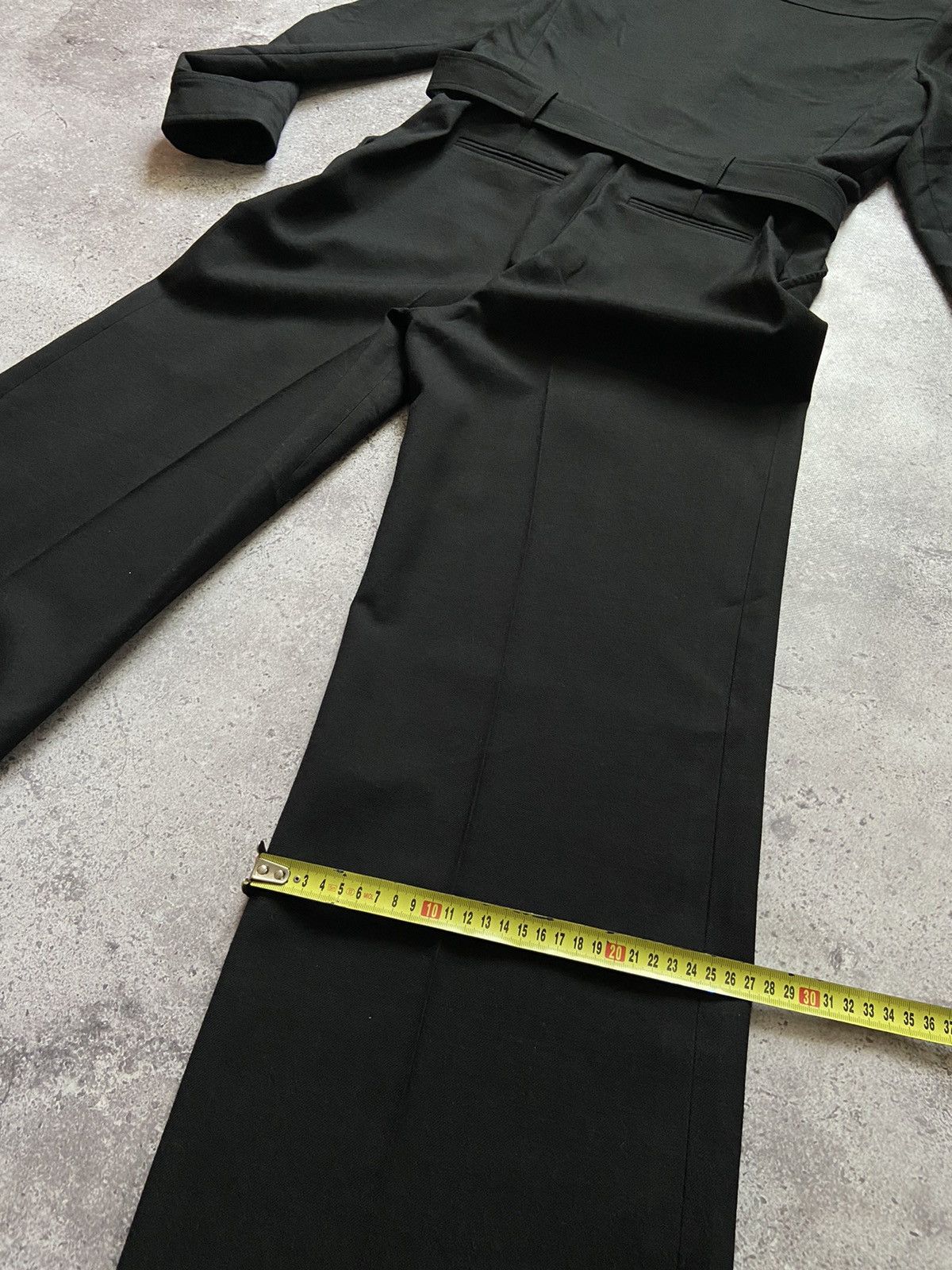 Saint Laurent Paris Saint Laurent Belted Jumpsuit Black Wool Size 30" / US 8 / IT 44 - 20 Thumbnail