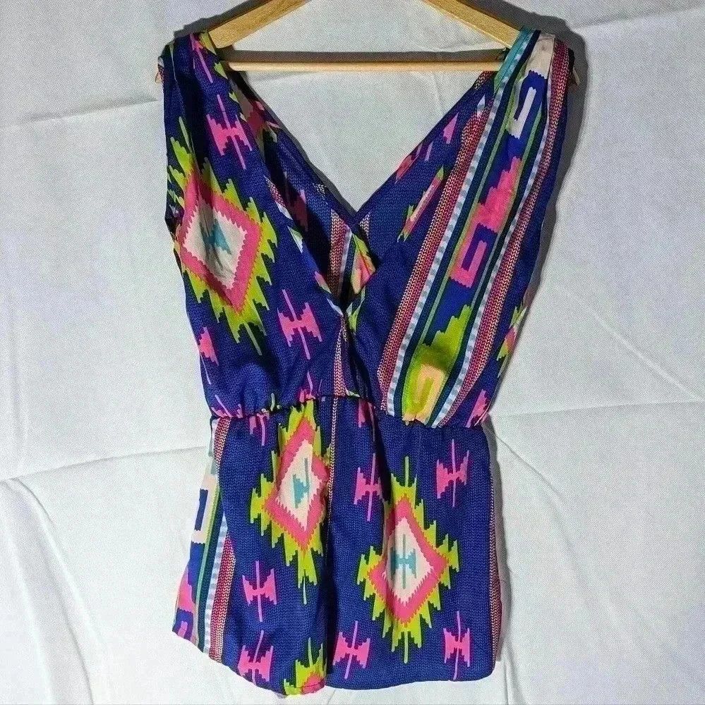 Designer Movie Wardrobe cool nylon women's jumper bright 80s vibe sz Size 27" / US 4 / IT 40 - 2 Thumbnail