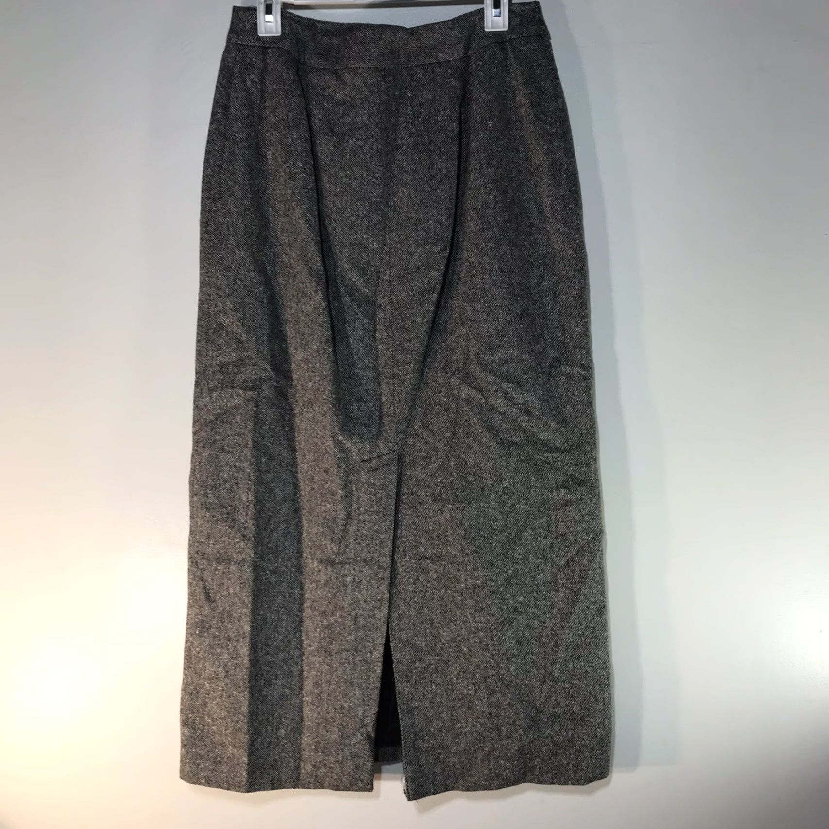 Vintage Pursuits Ltd Blk/Wht Marled Wool Blend Midi Skirt Womens Size 10 Size 32" / US 10 / IT 46 - 4 Thumbnail