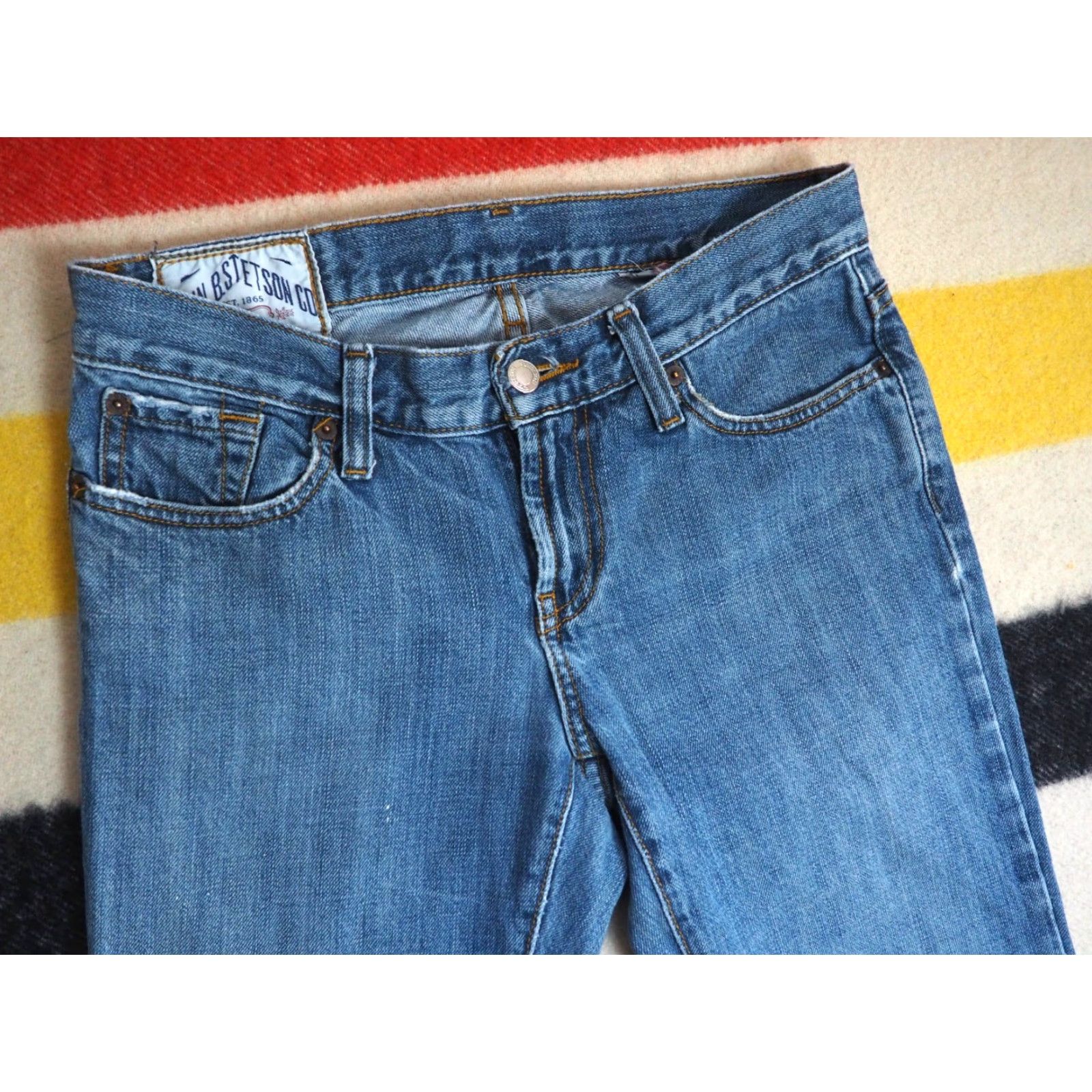 Stetson VINTAGE Stetson Jeans Bootcut Womens 30x32 Blue Denim Low Rise 90s 30 32 Pockets Size 30" / US 8 / IT 44 - 4 Thumbnail