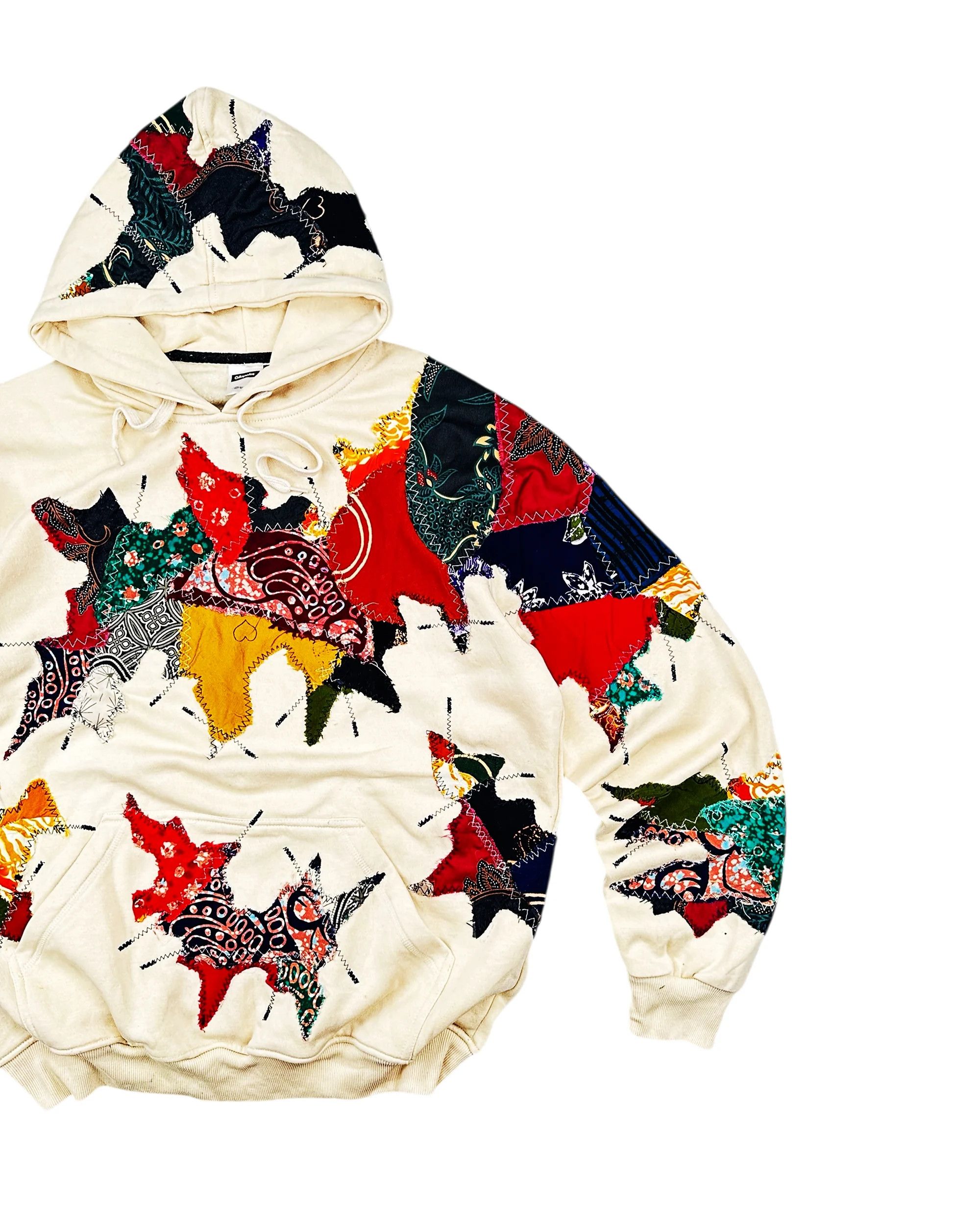 Japanese Brand Re-worked 1 of 1 Batik Legacy Patchworks Hoodie Size L / XL Size US XL / EU 56 / 4 - 8 Thumbnail