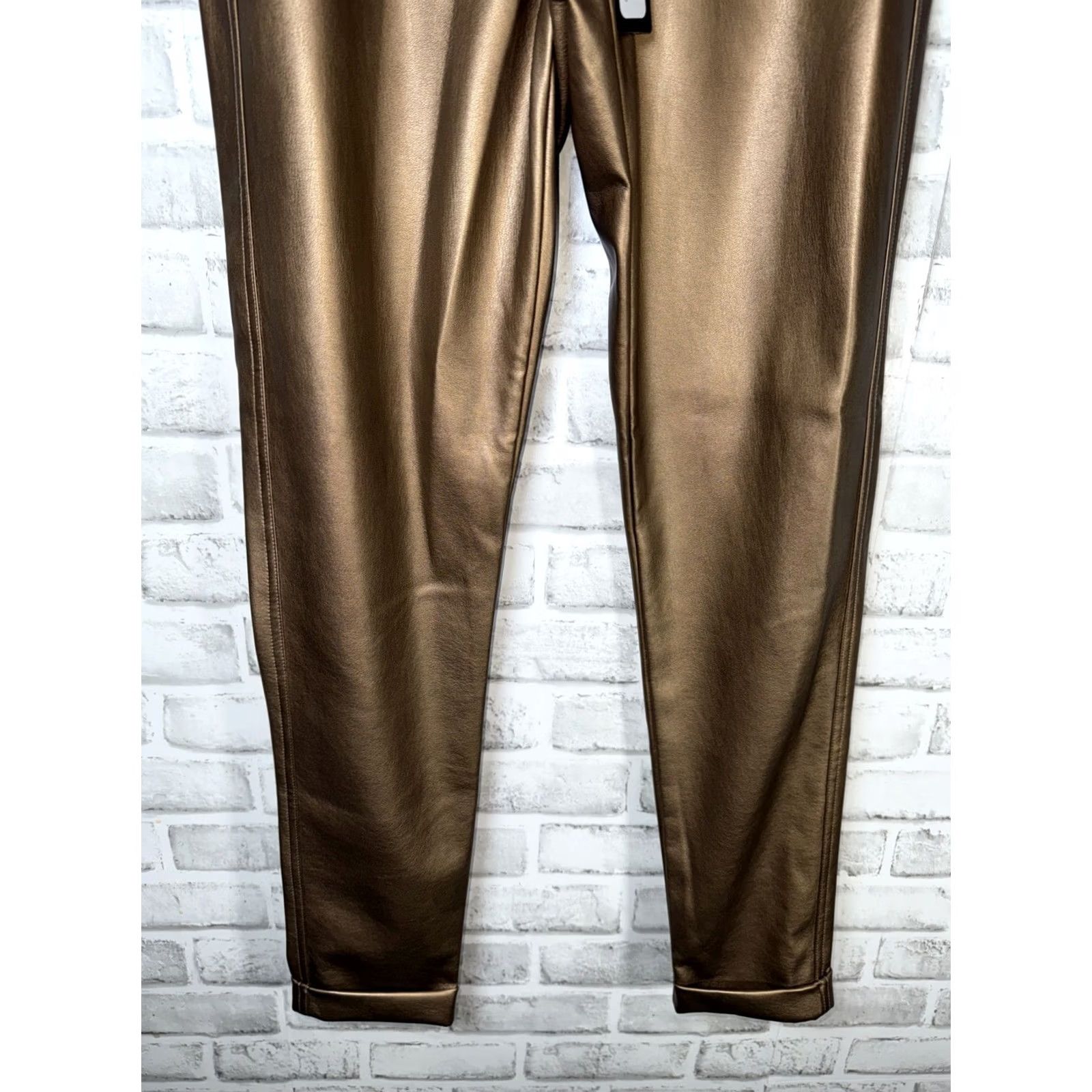 Vintage Orly Pants Womens Size S Pull On GOLD ANTIQUE NWT 29” Inseam Size 28" / US 6 / IT 42 - 4 Thumbnail