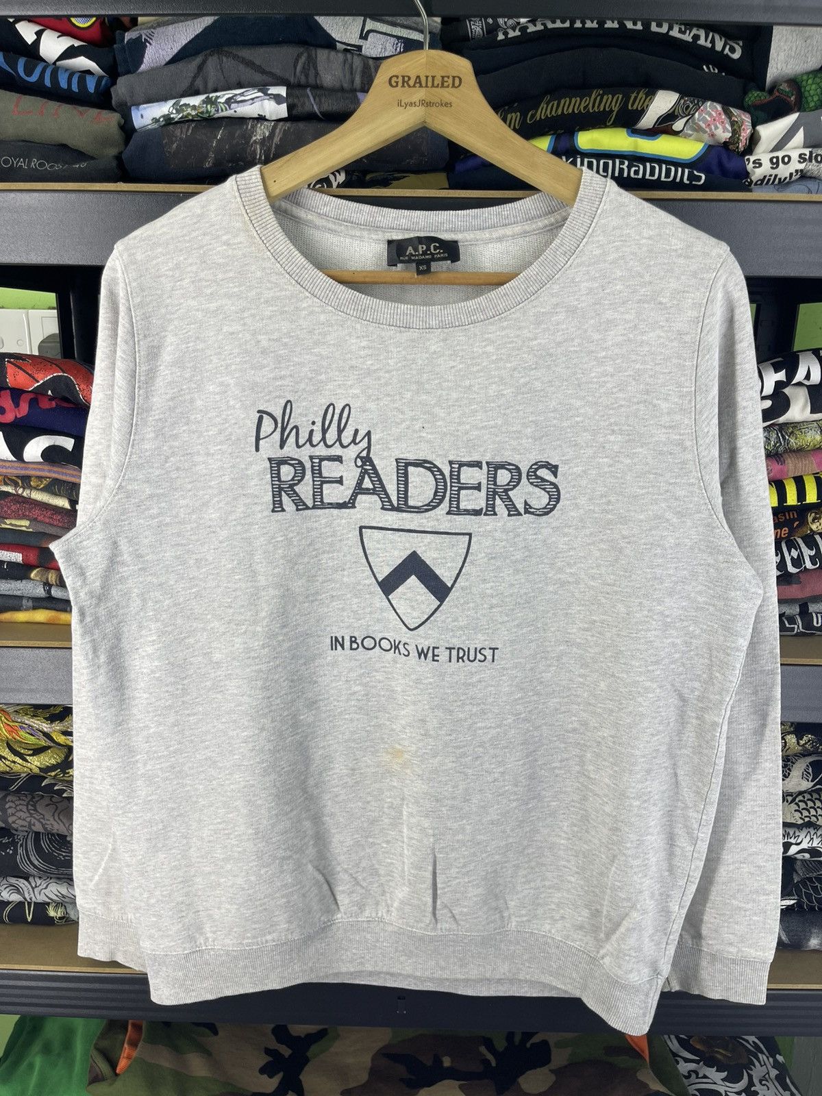 A.P.C. Vintage A.P.C Philly Readers in Books we Trust Sweatshirt Size US XS / EU 42 / 0 - 2 Thumbnail