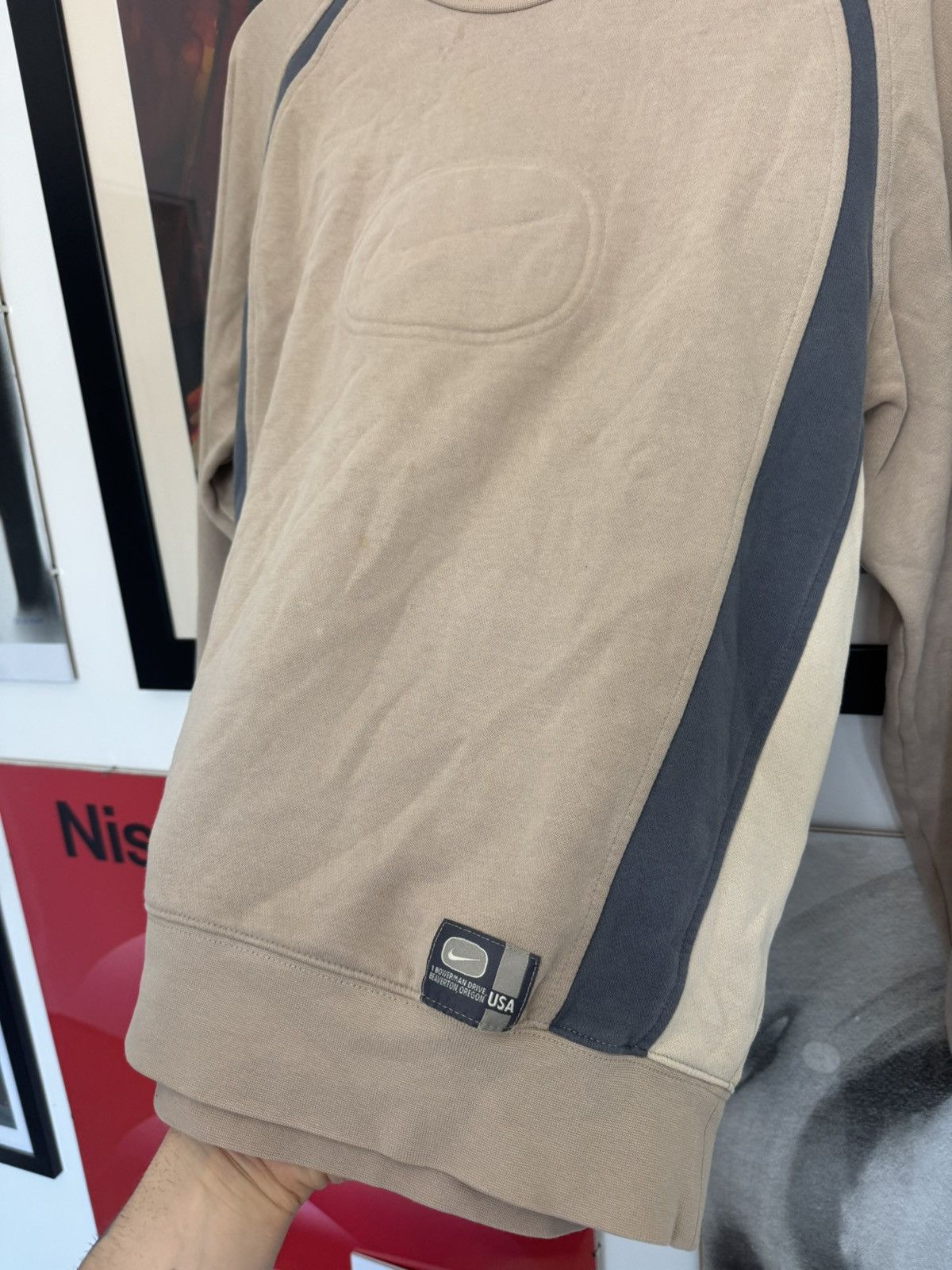 Nike Nike Vintage Center Swoosh Beige Travis Scott Cw Y2k Hype Size US M / EU 48-50 / 2 - 4 Thumbnail