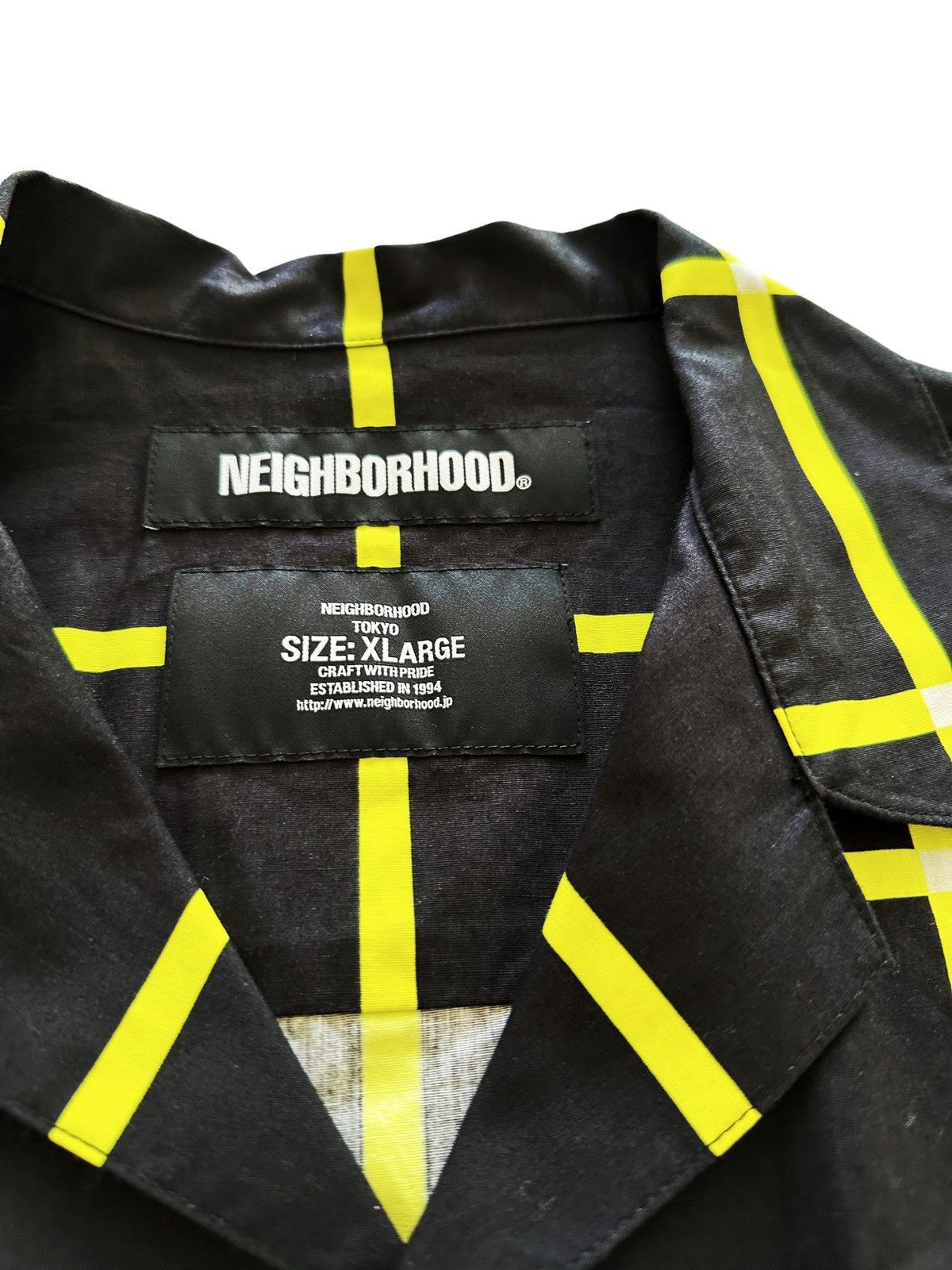 Neighborhood Aloha Neon Grid Button Shirt Size US XL / EU 56 / 4 - 4 Thumbnail
