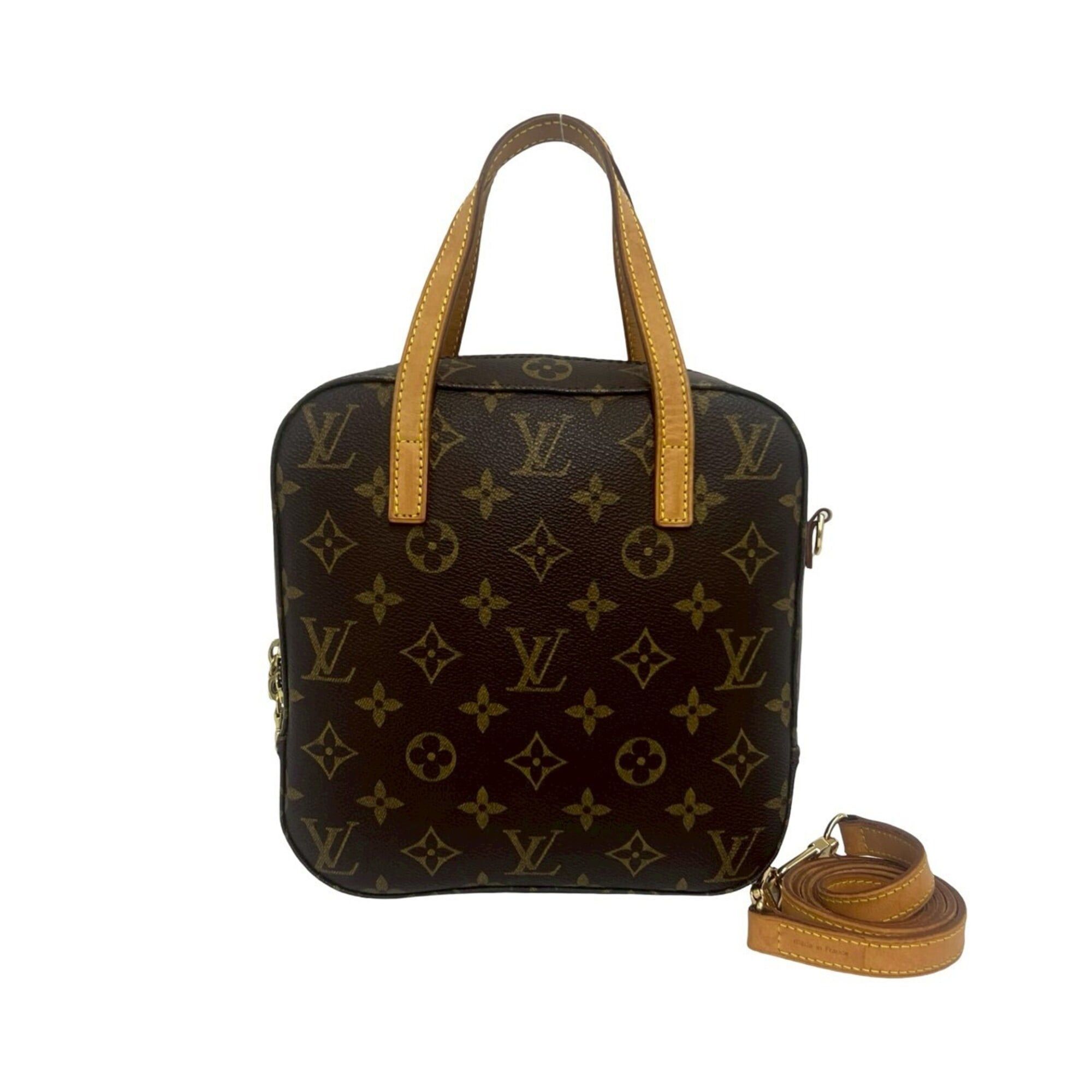 Louis Vuitton LOUIS VUITTON Spontini Monogram Leather 2-way Shoulder Bag/Handbag, Brown, 61297 Size ONE SIZE - 1 Thumbnail