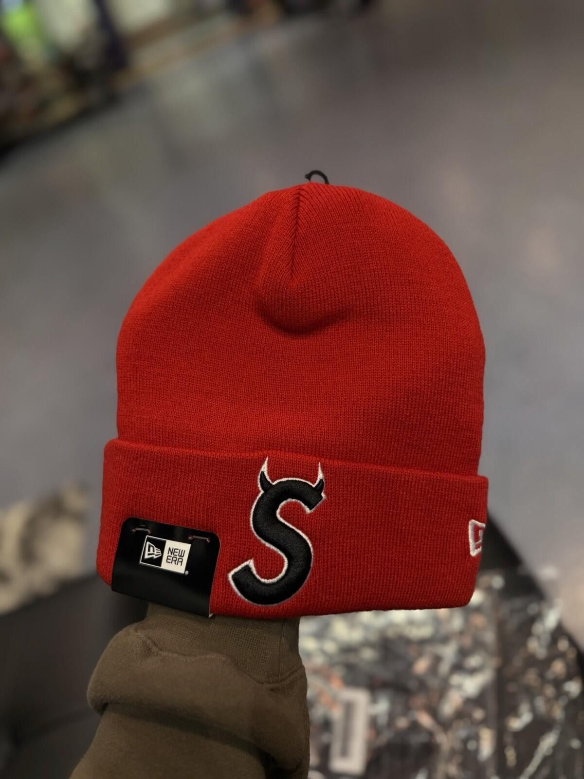 New Era × Supreme Supreme new era bandana box logo beanie red