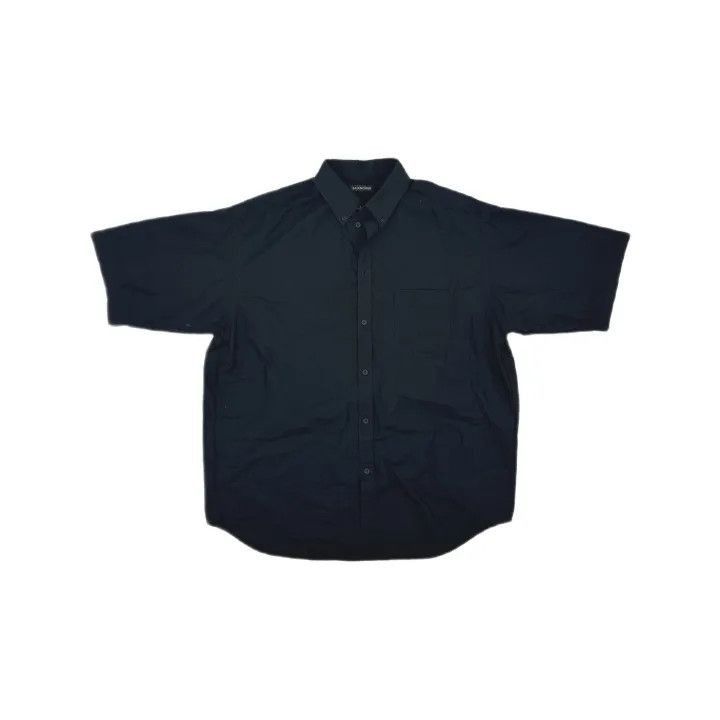 Balenciaga Balenciaga Black Loose Short Sleeve Shirt 0079-2507 Size US M / EU 48-50 / 2 - 2 Thumbnail