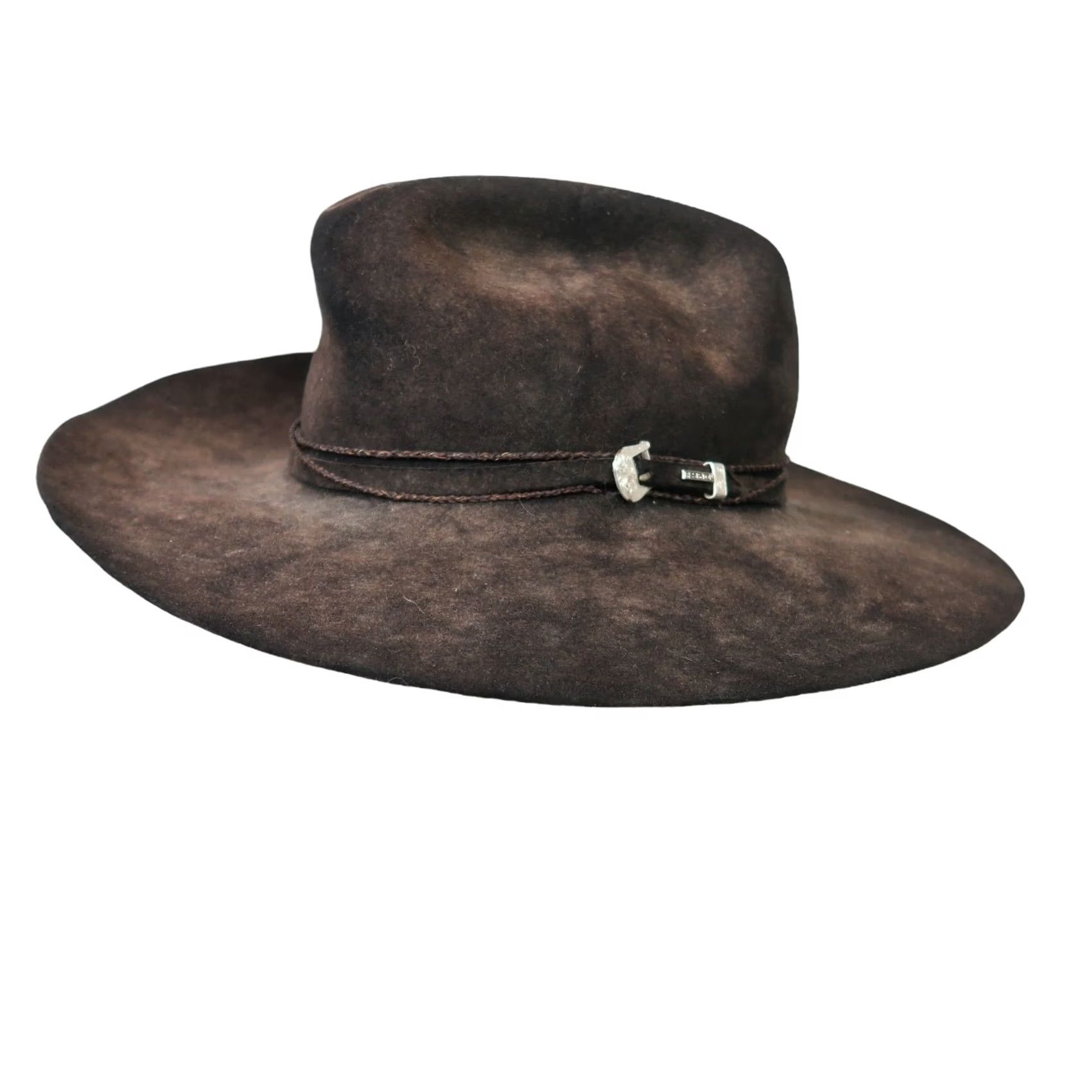 FELT VINTAGE Resistol Long Oval 4X Beaver Felt Wool Black Western Cowboy Hat Men's 7 Mens Size ONE SIZE - 2 Thumbnail