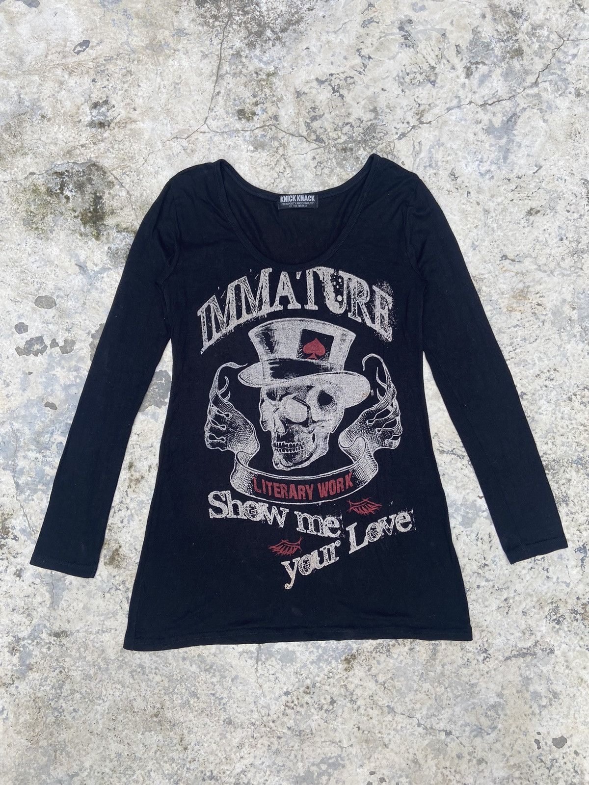 If Six Was Nine 2000s knick knack ifsixwasnine skull long sleeve Size M / US 6-8 / IT 42-44 - 4 Thumbnail