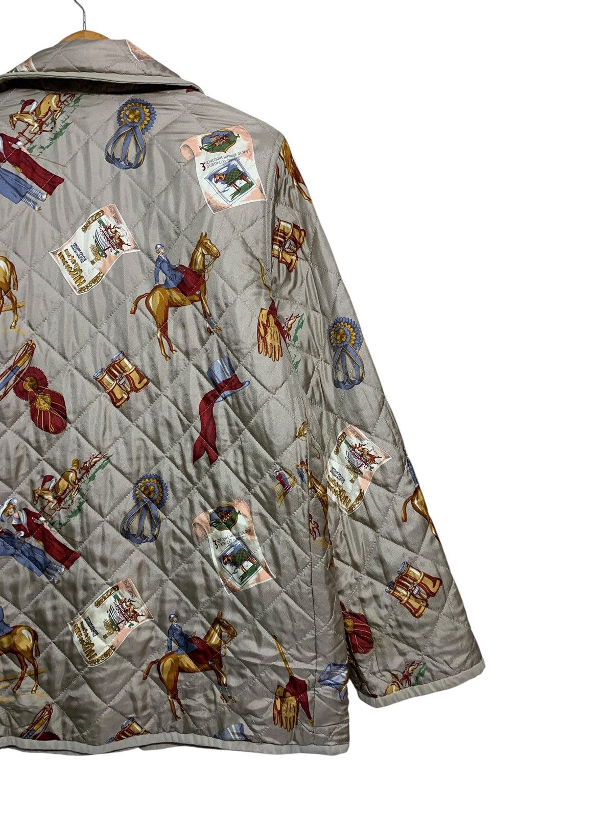 Burberry 🔥VTG BURBERRY EQUESTRIAN GRAPHIC PRINT QUILTED JACKET Size US M / EU 48-50 / 2 - 6 Thumbnail
