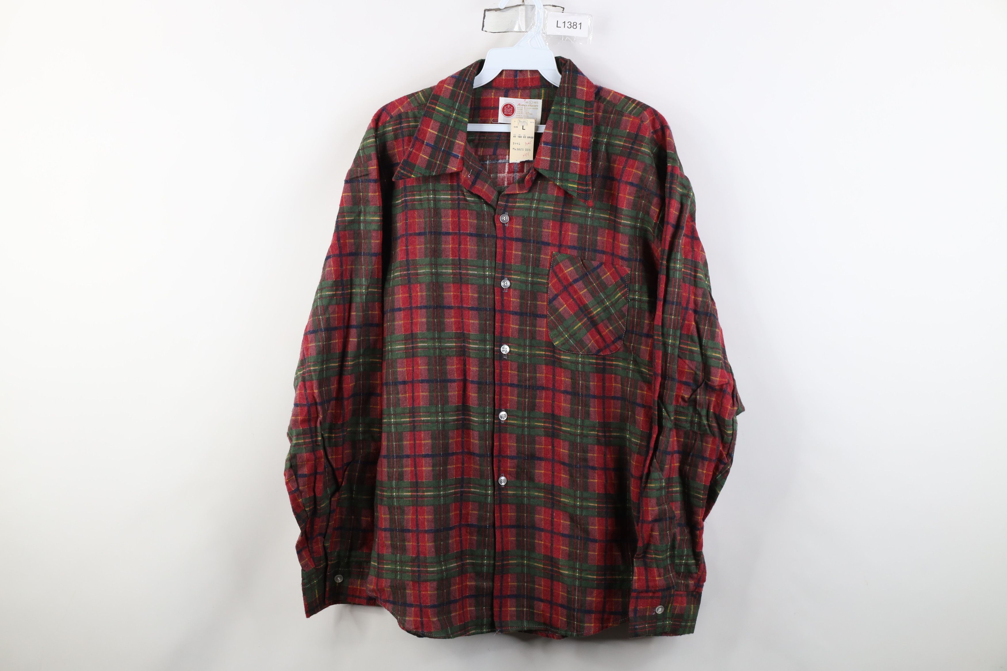 Vintage Deadstock Vintage 70s Streetwear Collared Button Shirt Plaid Size US L / EU 52-54 / 3 - 1 Thumbnail