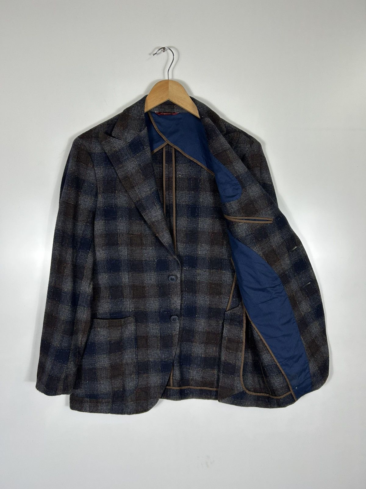 Designer 🔥51 CINQUANTUNO Italian Wool Luxury Flannel Sport Coat Size US M / EU 48-50 / 2 - 8 Thumbnail