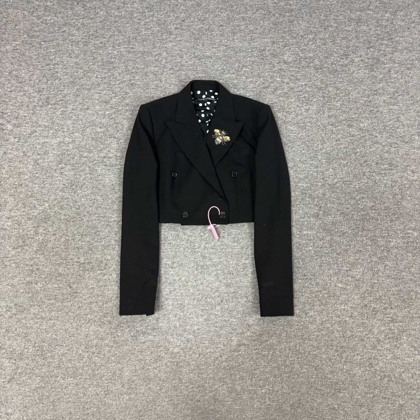 Dolce & Gabbana Dolce & Gabbana Bee Brooch Short Wool Blazer Size M / US 6-8 / IT 42-44 - 1 Thumbnail