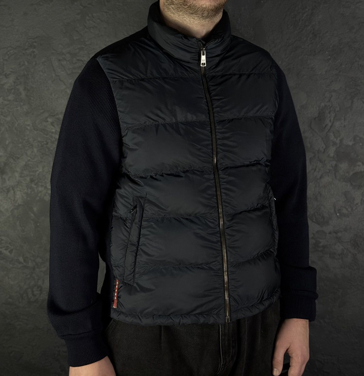 Prada Prada Red Tab Designer Down Puffer Jacket Wool Nylon Men’s Size US M / EU 48-50 / 2 - 1 Thumbnail