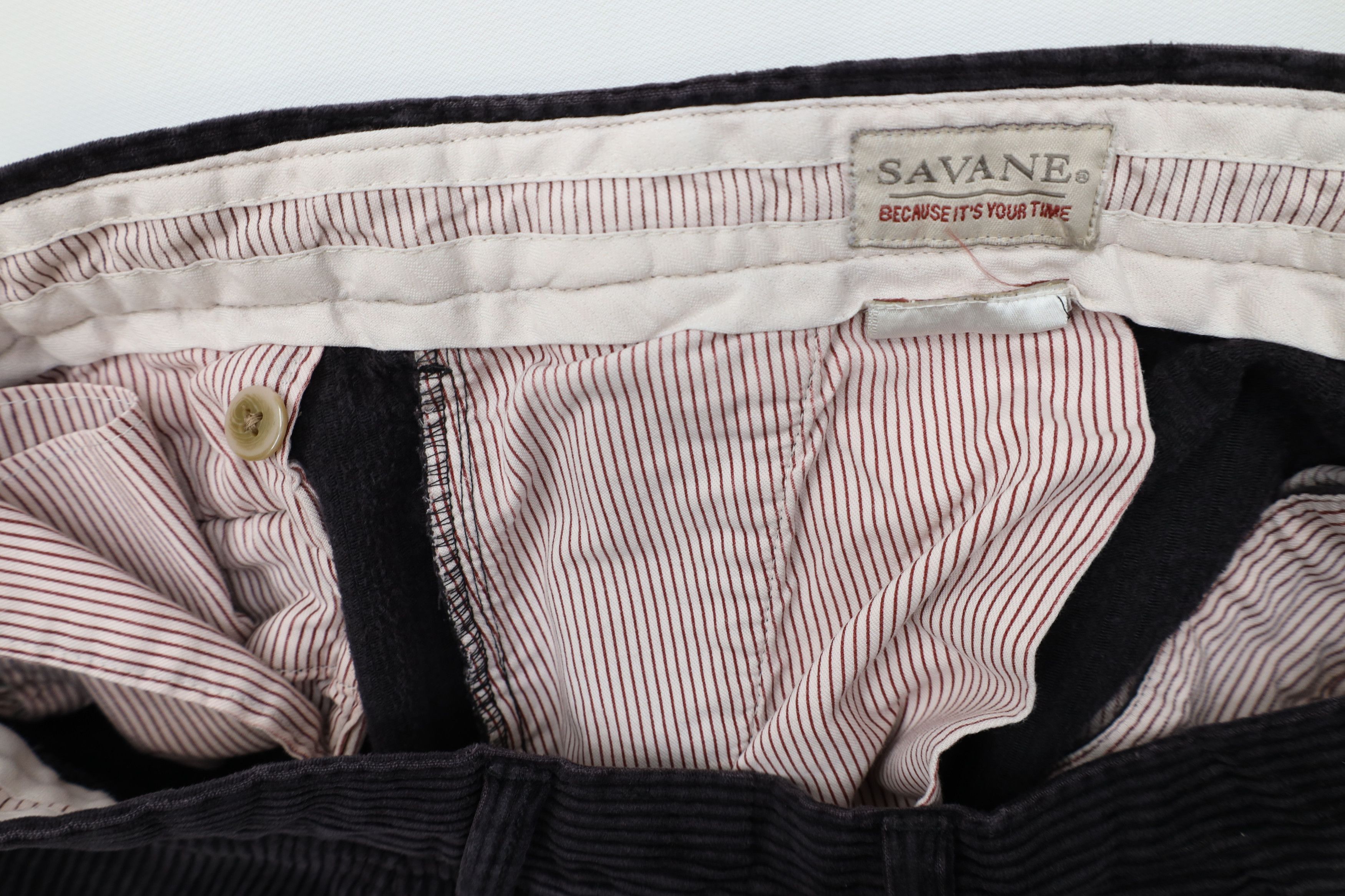 Vintage Vintage 90s Streetwear Wide Leg Corduroy Chino Pants Blue Size US 36 / EU 52 - 7 Thumbnail