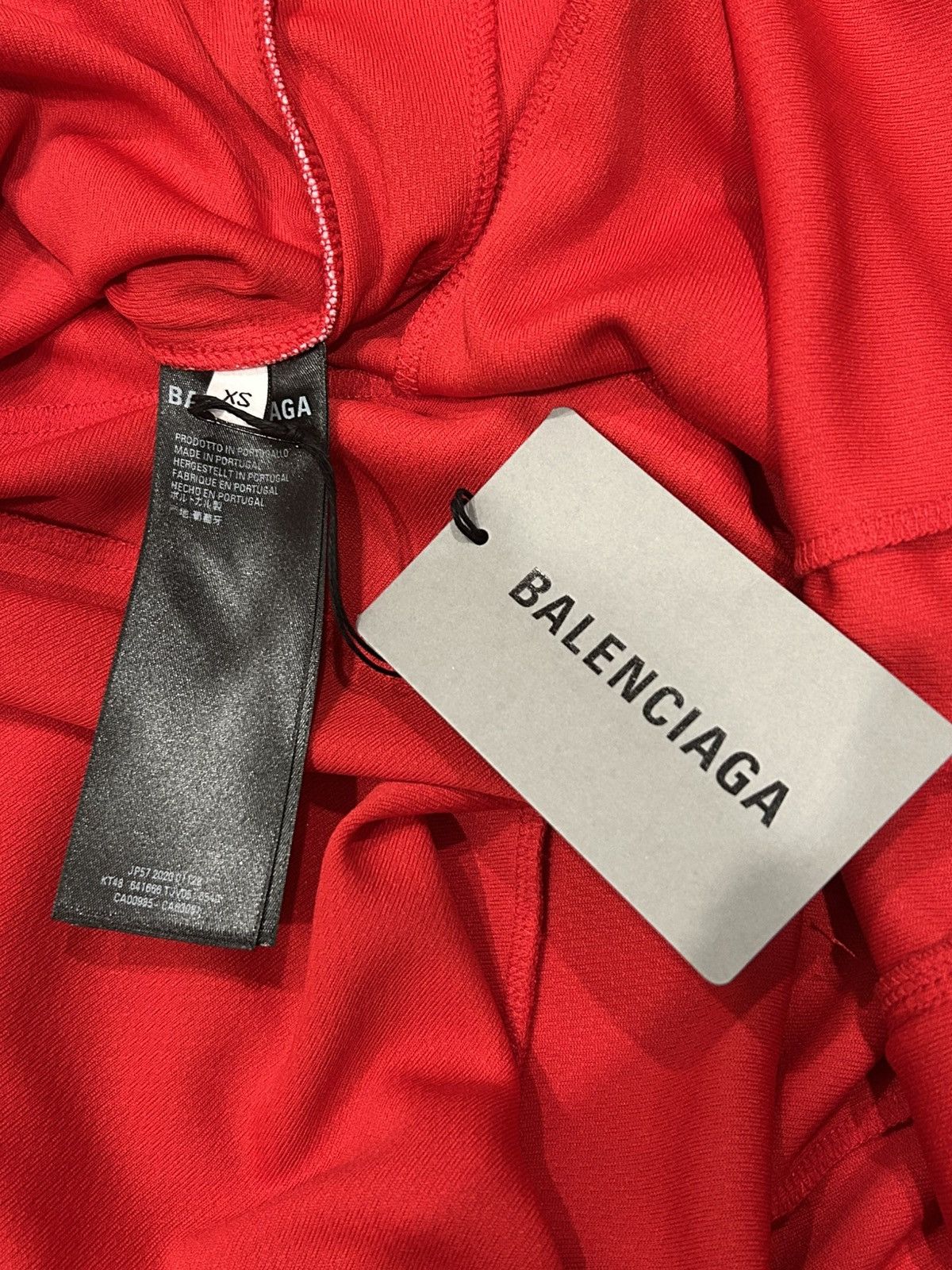 Balenciaga RED & WHITE LOGO SOCCER T-SHIRT Size US XS / EU 42 / 0 - 9 Thumbnail