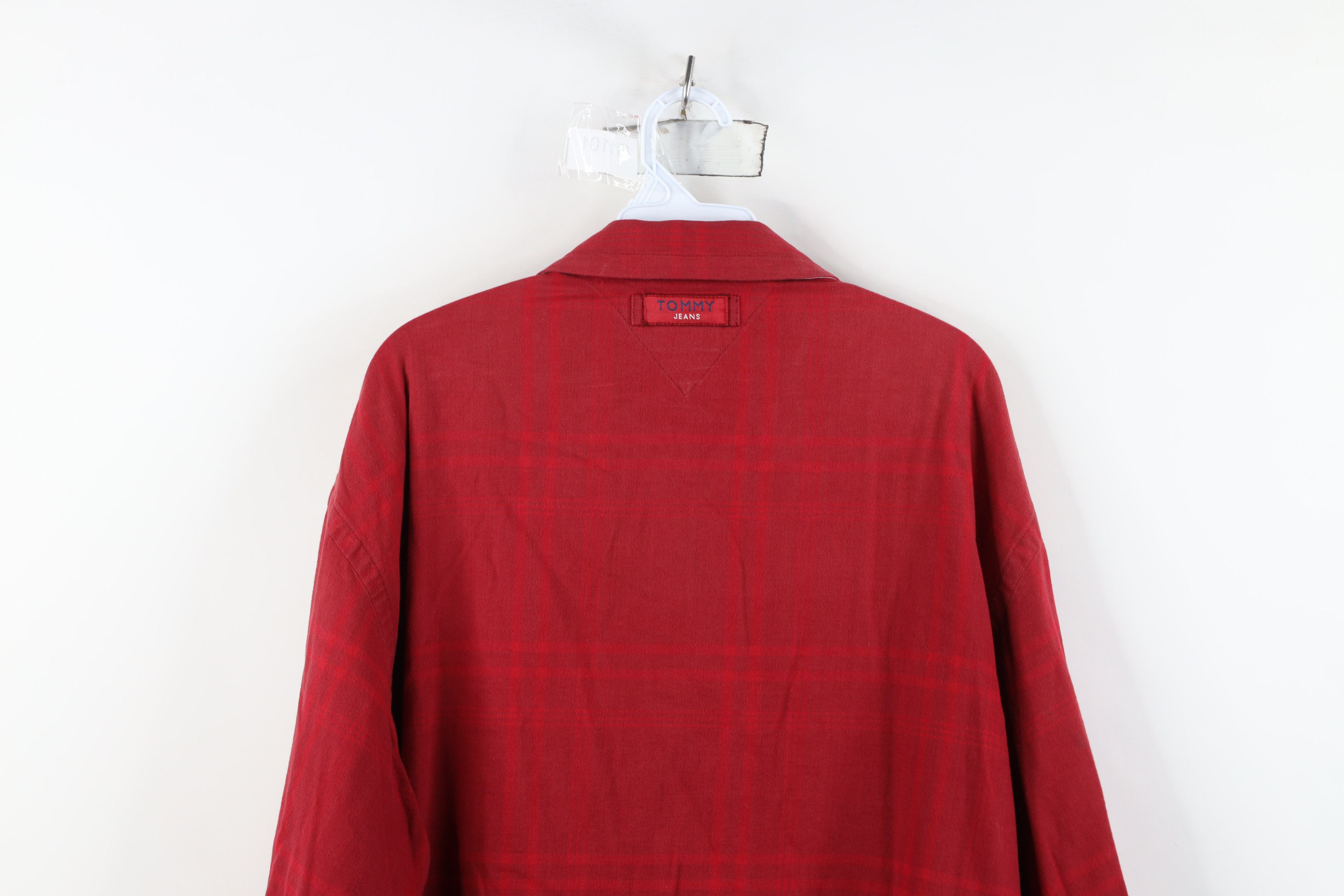Tommy Hilfiger Vintage 90s Y2K Tommy Hilfiger Flannel Zip Shirt Jacket Size US L / EU 52-54 / 3 - 14 Thumbnail