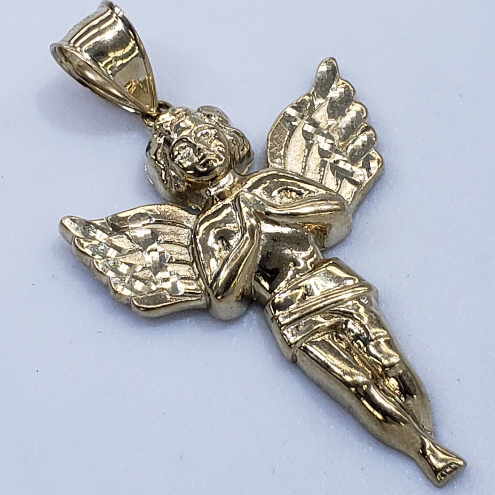 & Other Stories Big Real 10k Gold praying Angel Pendant Charm Size ONE SIZE - 14 Thumbnail