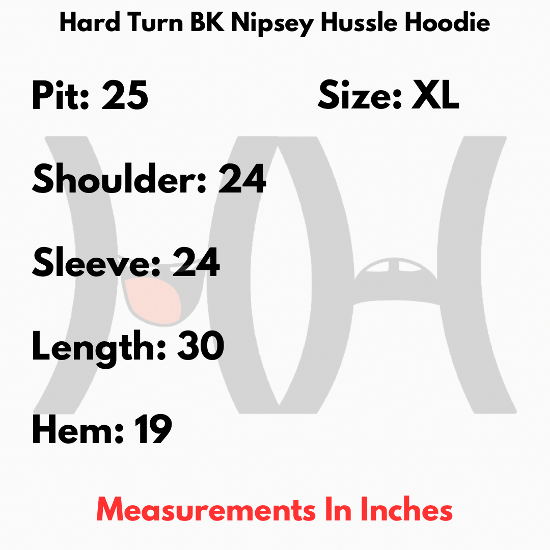Rap Tees Hard Turn BK Nipsey Hussle Hoodie Size US XL / EU 56 / 4 - 4 Thumbnail