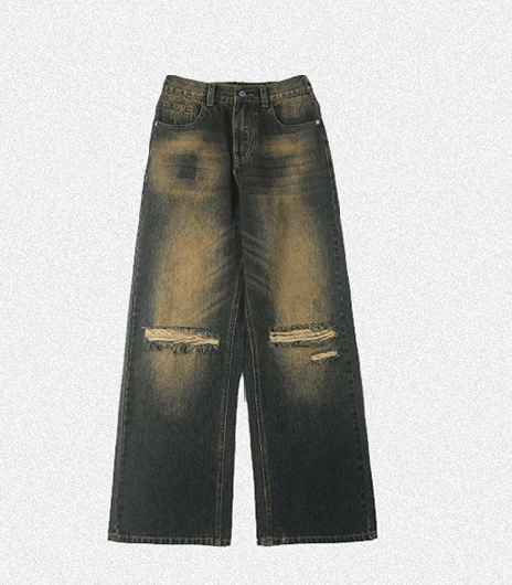 Japanese Brand × Jean Washed distressed straight loose ripped jeans Size US 32 / EU 48 - 5 Thumbnail