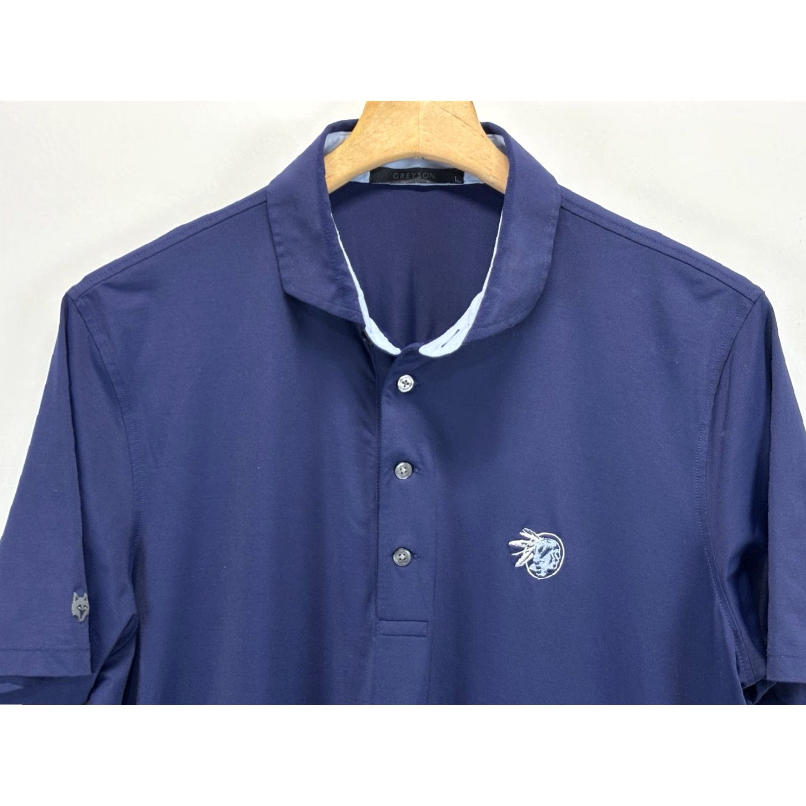Vintage Greyson Polo Shirt Men Large Navy Blue Embroidered Logo Golf Shirt Mens Large Greyson Polo Size US L / EU 52-54 / 3 - 2 Thumbnail