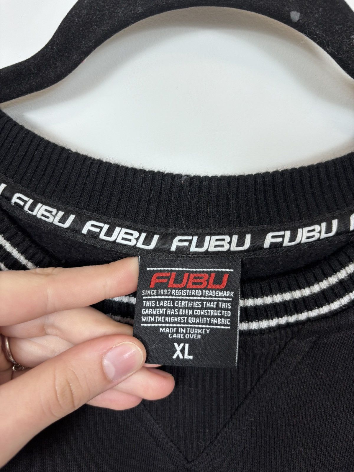 Fubu Fubu International Big Embroidered Logo Black Sweatshirt Size US XL / EU 56 / 4 - 10 Thumbnail