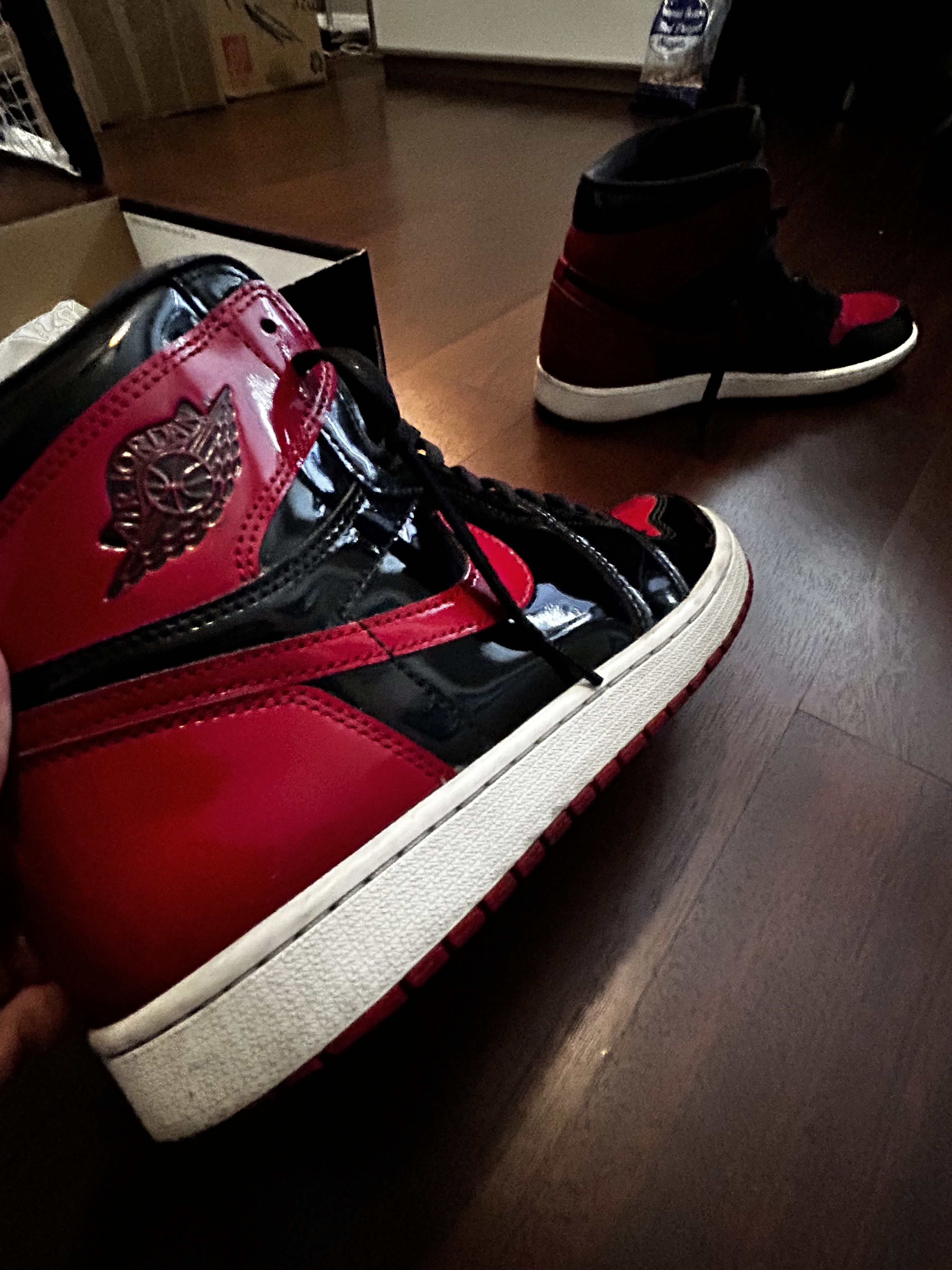 Nike Nike Jordan 1 Patent Bred - Size 10.5 Mens -Lightly Used Size US 10.5 / EU 43-44 - 2 Thumbnail