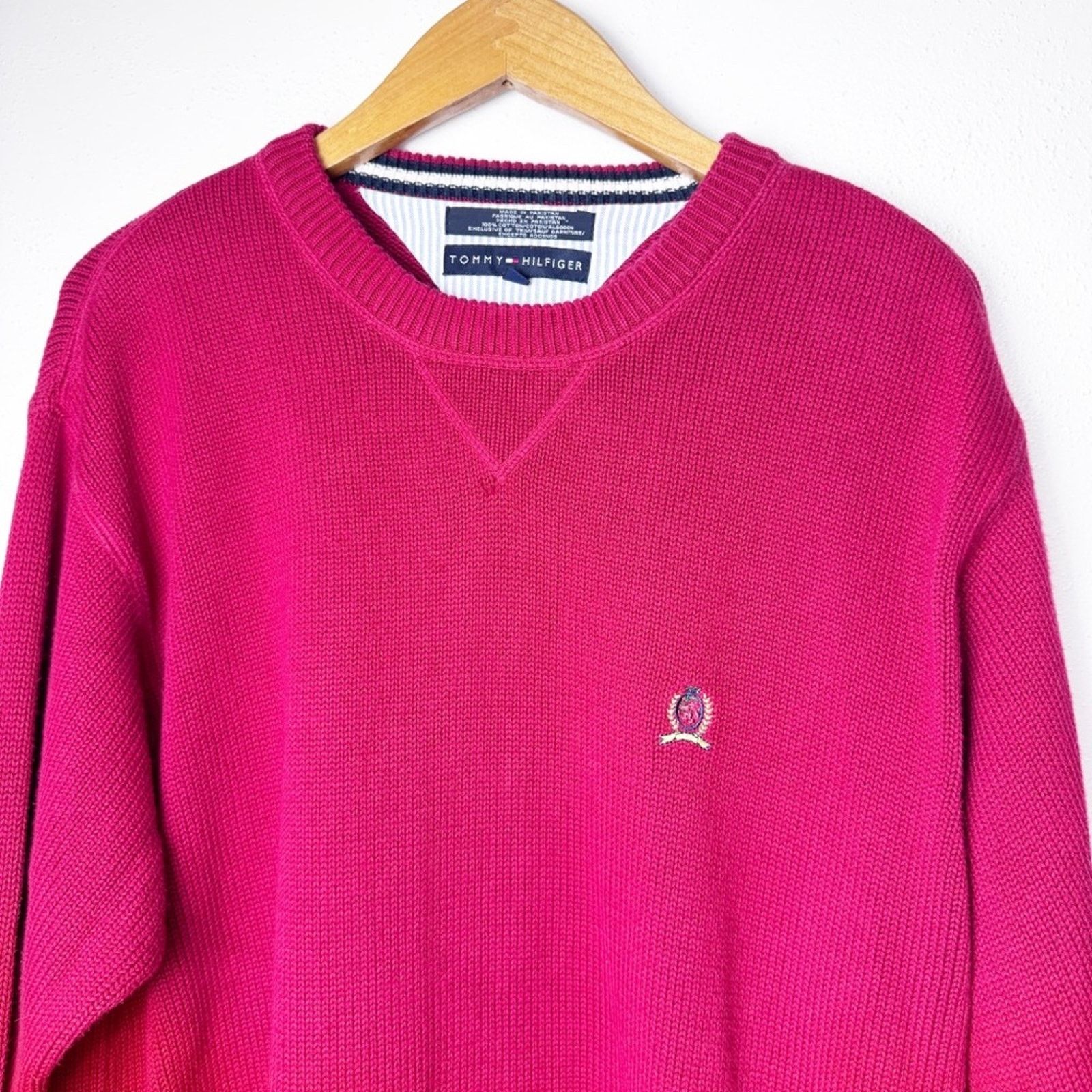 Tommy Hilfiger Tommy Hilfiger Red Cotton Pullover Sweater Men’s Size XL Size US XL / EU 56 / 4 - 2 Thumbnail