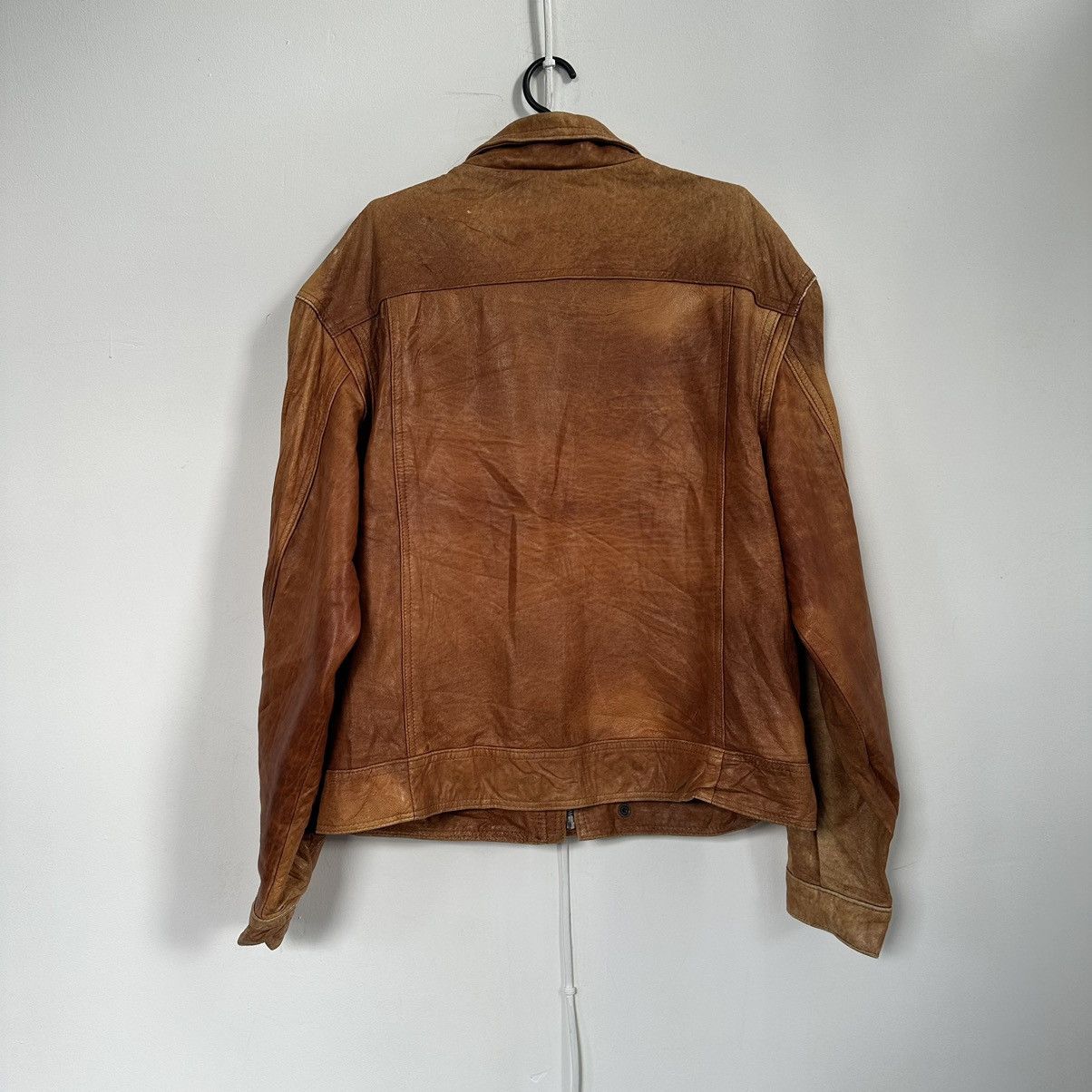 Vintage Vintage light Brown Leather jacket vintage y2k Size US XL / EU 56 / 4 - 14 Thumbnail