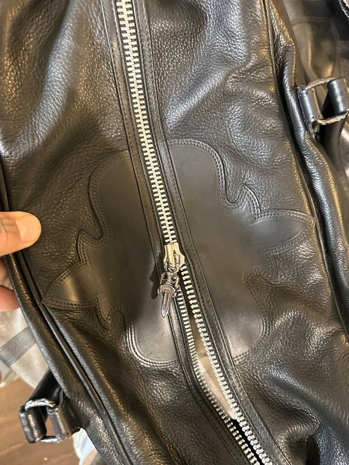 Chrome Hearts FULL LEATHER HUGE XXL LUGGAGE CHROME HEARTS DUFFLE BAG Size ONE SIZE - 13 Thumbnail