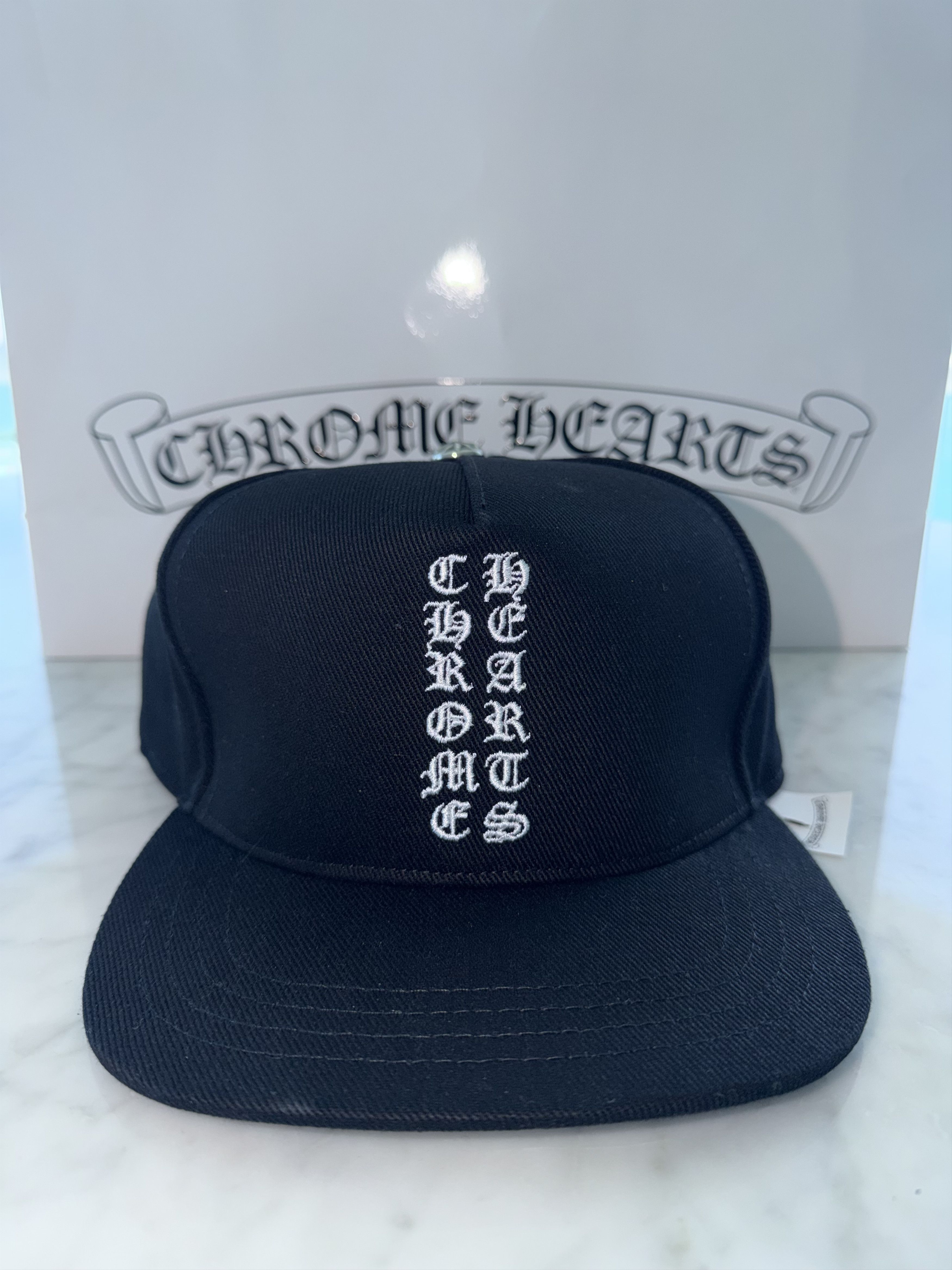 Chrome Hearts BRAND NEW CHROME HEARTS VERTICAL LOGO HAT | Grailed