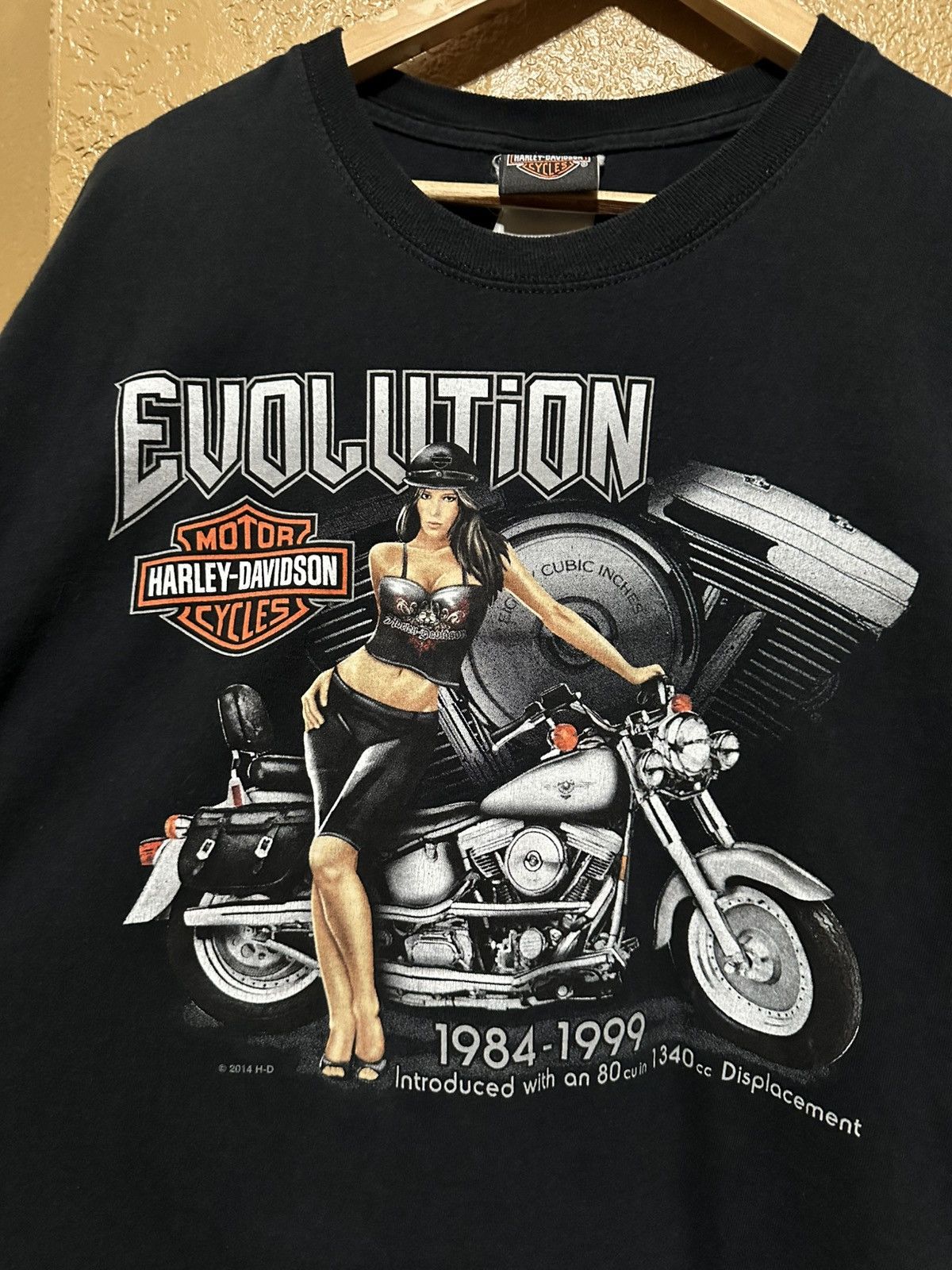 Harley Davidson 📌 crazy vintage Harley Davidson Pinup tee large Size US L / EU 52-54 / 3 - 2 Thumbnail