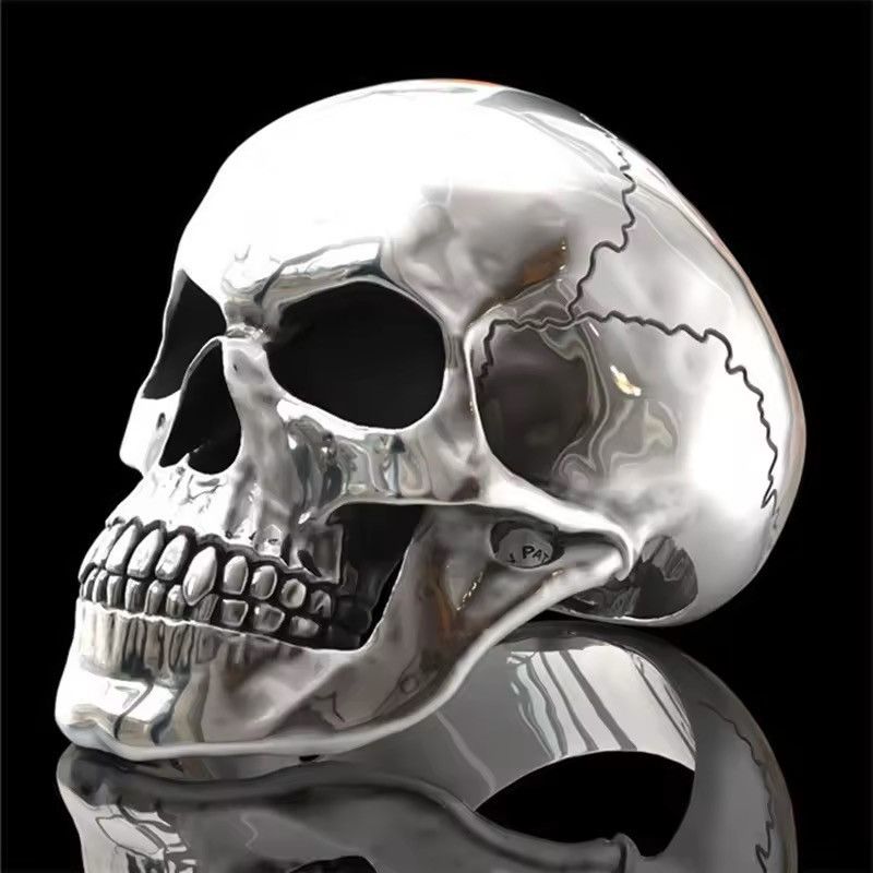 Jewelry × Vintage Retro Personality Skull Ring Size ONE SIZE - 4 Thumbnail