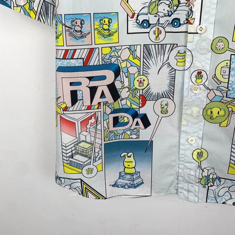 Prada PradaCartoon Series Multi-color Cartoon Printed Cotton Lape Size US L / EU 52-54 / 3 - 4 Thumbnail