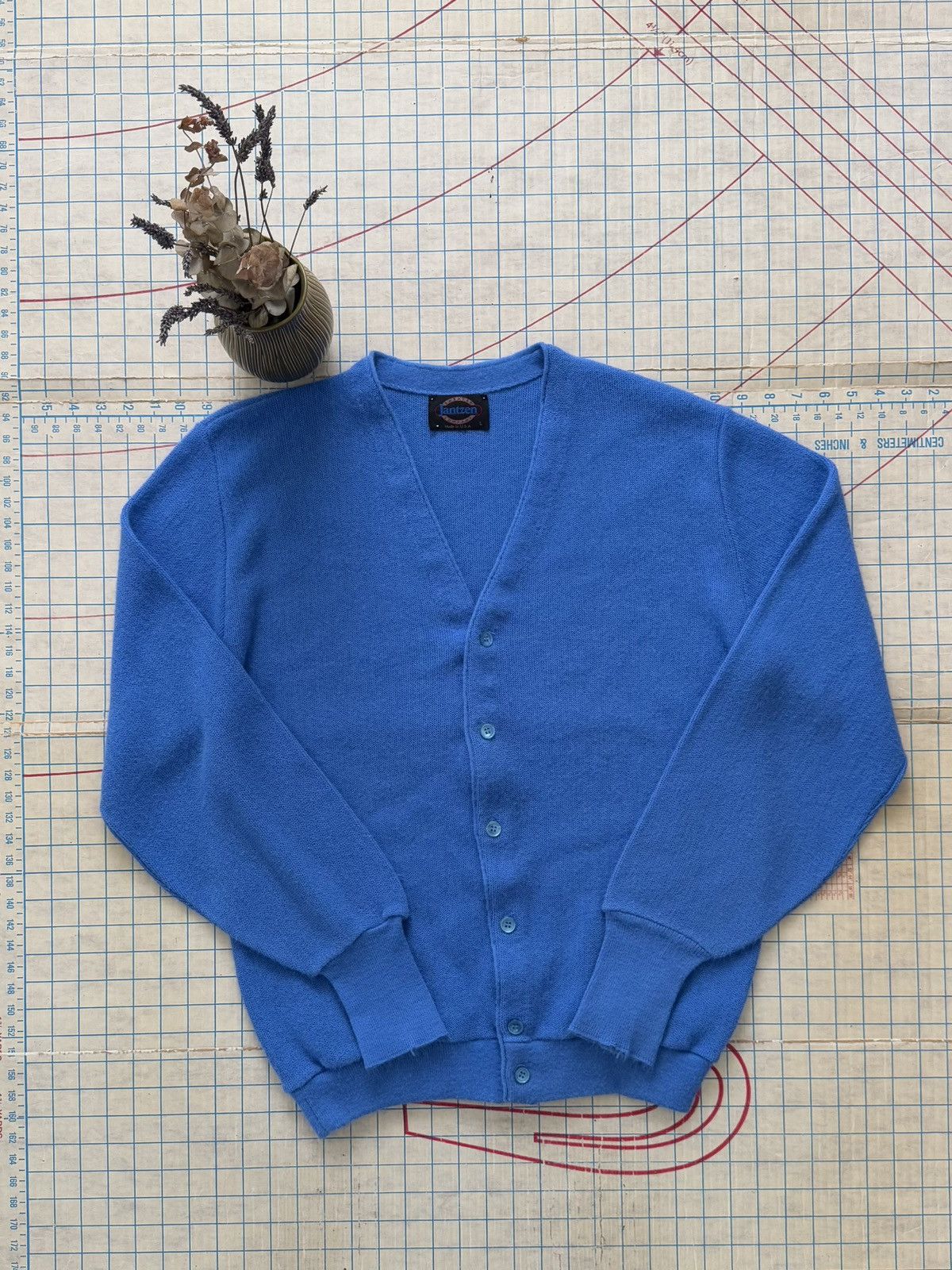 Jantzen × Vintage Vintage Jantzen Knit Cardigan Sweater Blue Mens Size Large Size US L / EU 52-54 / 3 - 4 Thumbnail