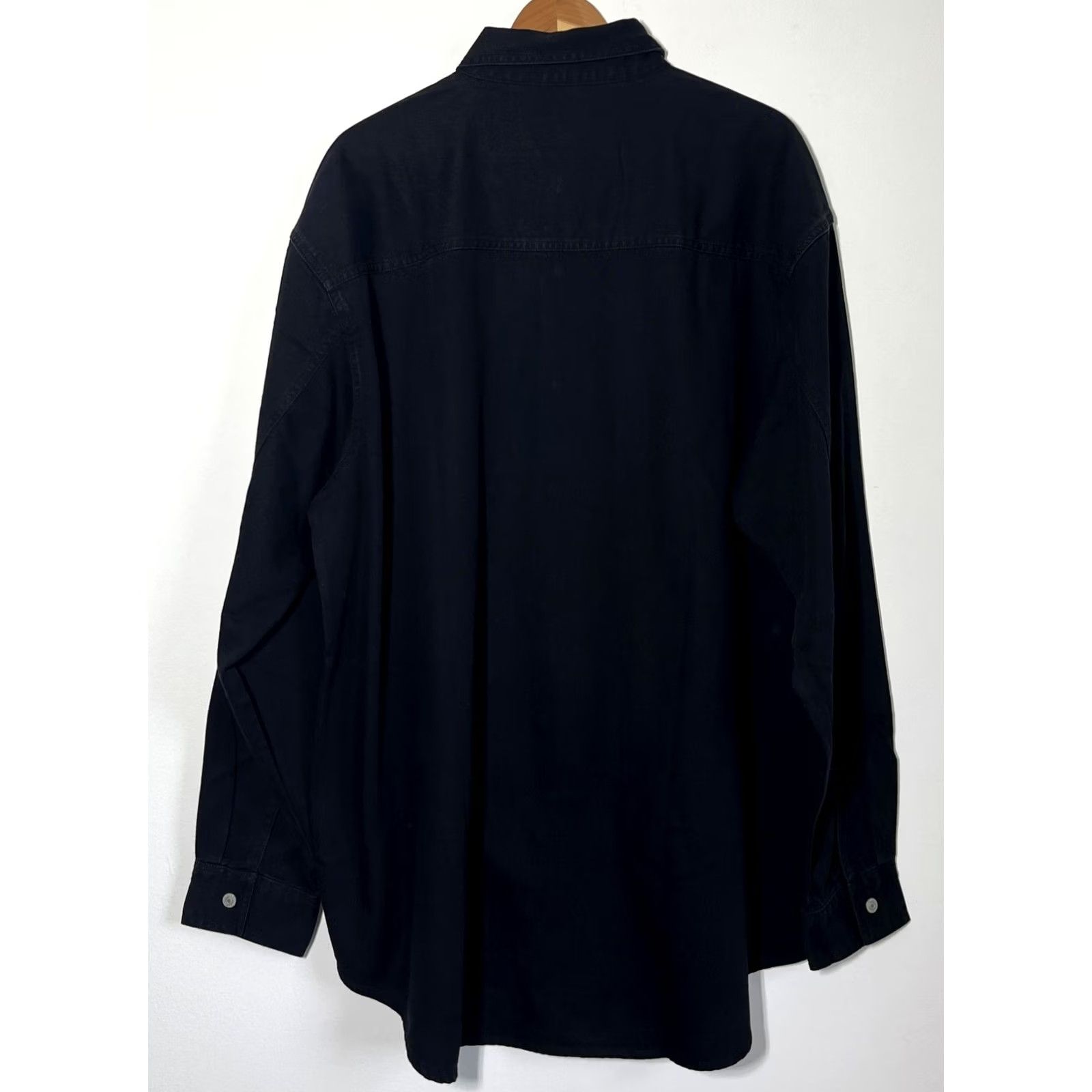 Levi's VINTAGE Levi's Red Tab Button-Up Black Denim Shirt XL Mens Size US XL / EU 56 / 4 - 2 Thumbnail