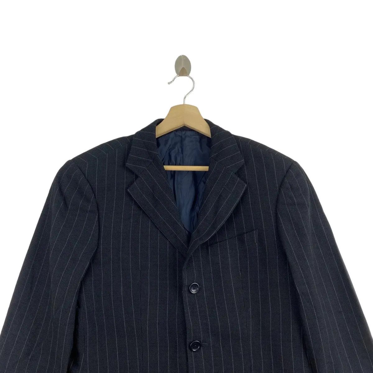 Giorgio Armani Vtg GIORGIO ARMANI COLLEZIONI Striped Blazer 2 Button Sport Size 38R - 2 Thumbnail