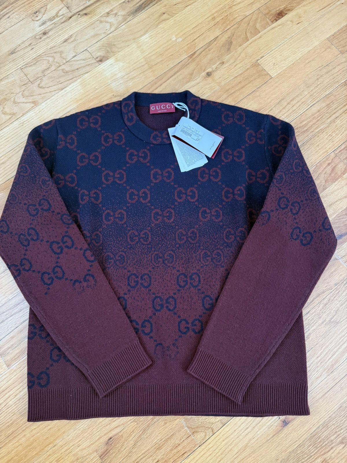 Gucci Gucci GG Degrade Wool Jacquard Sweater Size US XL / EU 56 / 4 - 1 Thumbnail