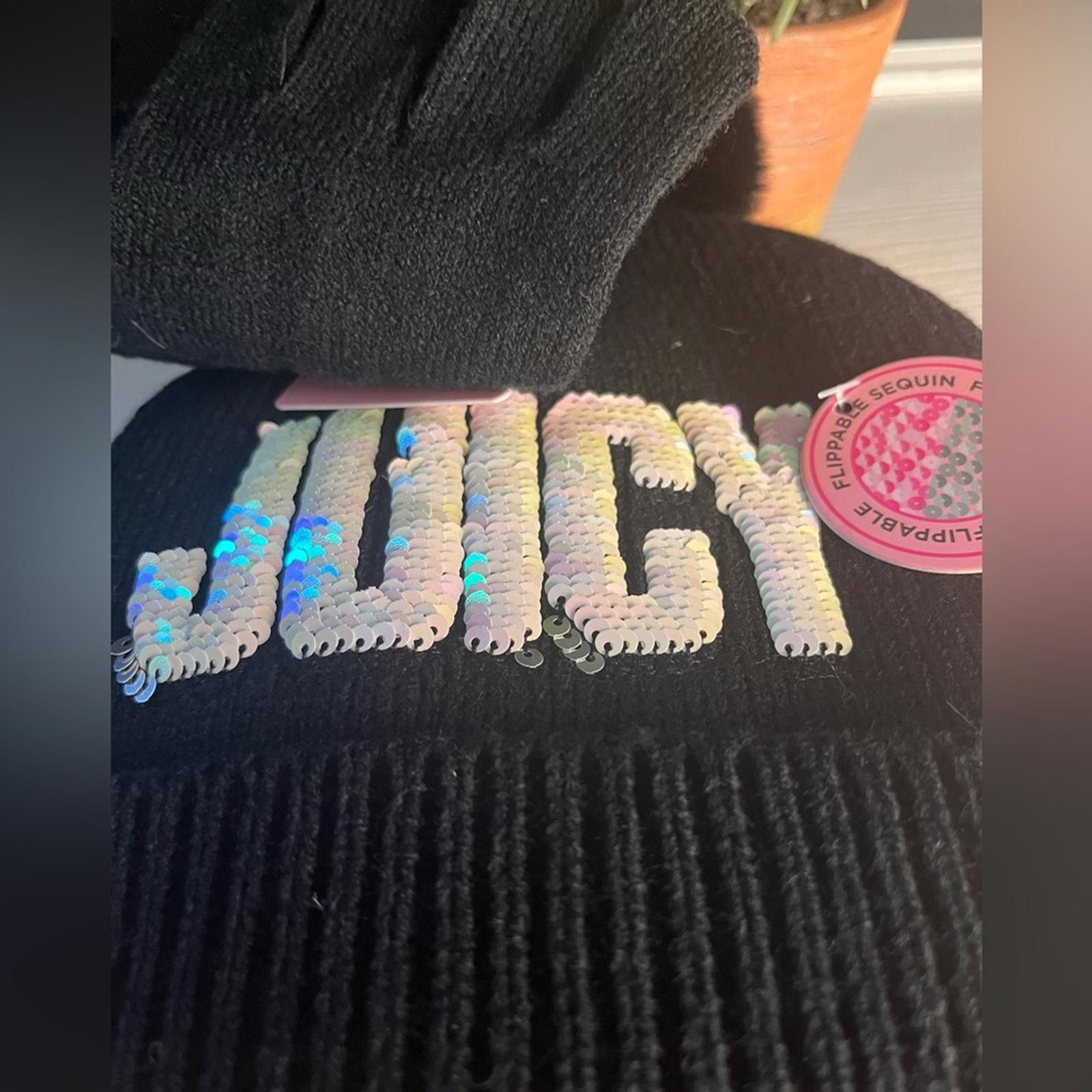 Juicy Couture Jeans Juicy Couture Sequin Beanie And Glove Set NWT Size ONE SIZE - 4 Thumbnail