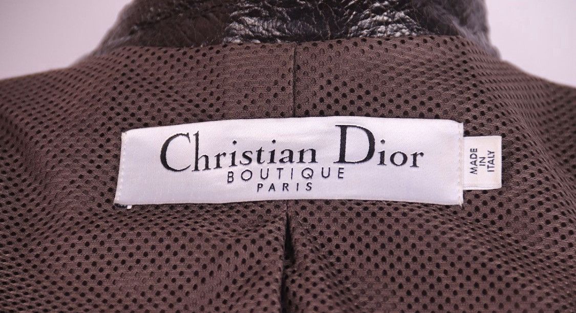 Dior Christian Dior Galliano 2006 Crocodile Embossed Leather Coat Size XS / US 0-2 / IT 36-38 - 8 Thumbnail