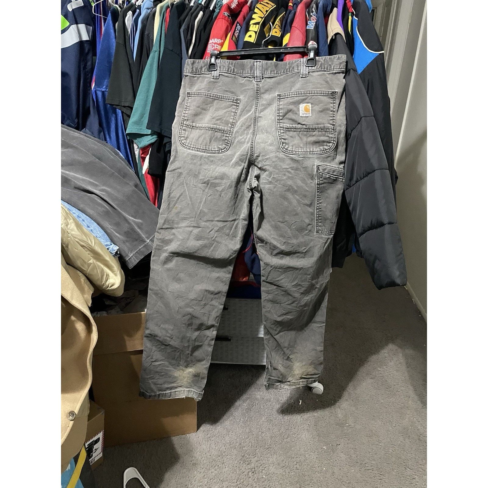 Carhartt Size 36x32- Carhartt Grey Regular Jeans Relaxed Fit Canvas Size US 36 / EU 52 - 2 Thumbnail