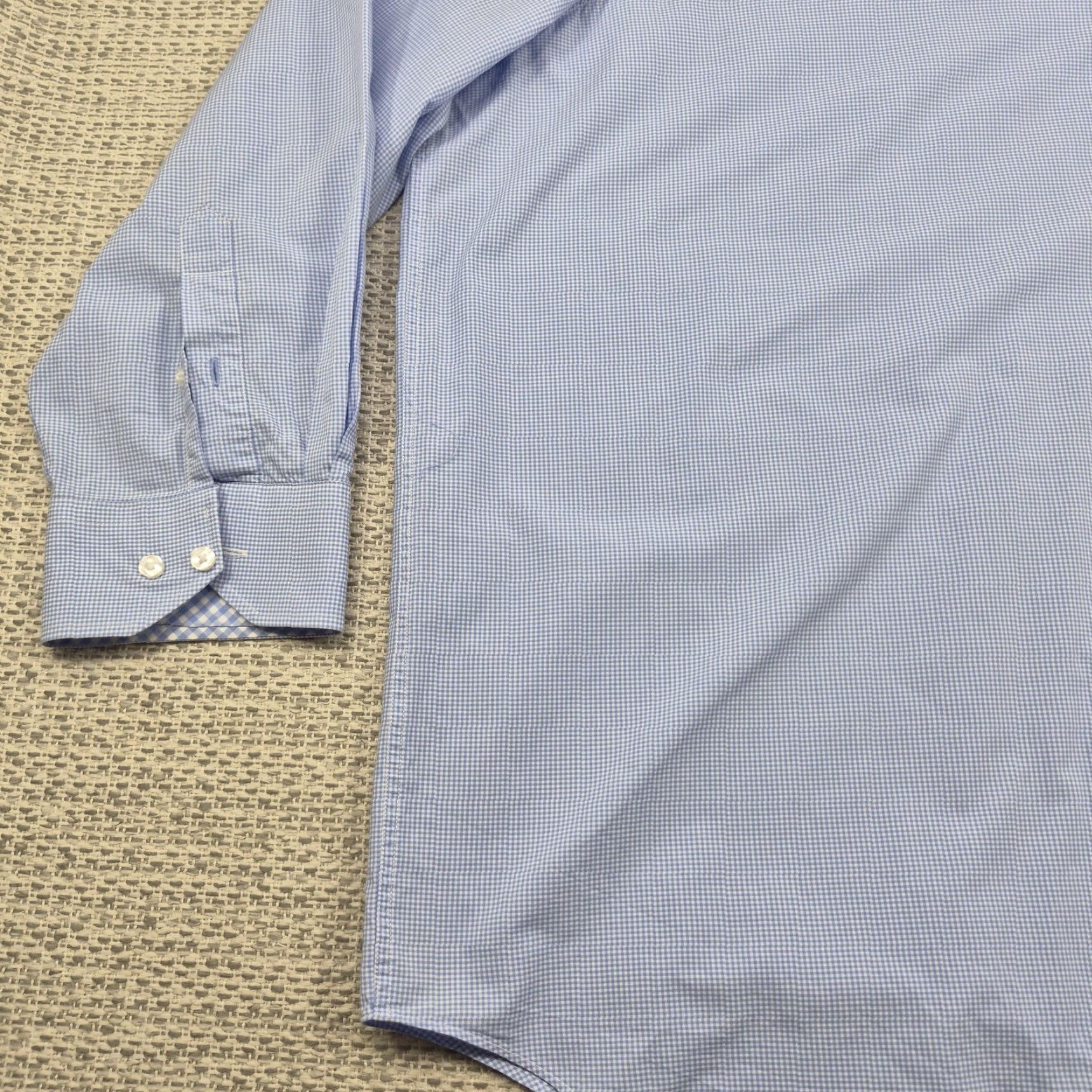 Tailorbyrd TAILORBYRD Shirt Mens 2XL Blue Check Long Sleeve Button Front Cotton Casual Size US XXL / EU 58 / 5 - 3 Thumbnail