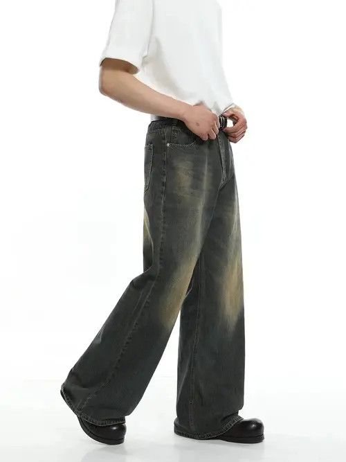 Designer × Japanese Brand × Vintage Vintage Straight Wide Leg Blue Jeans Size US 31 - 4 Thumbnail
