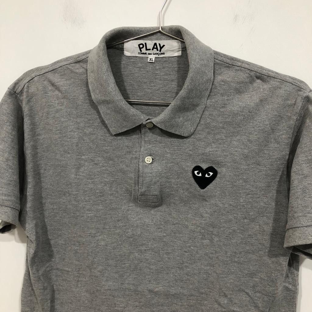 Comme des Garcons AD2017 CDG Play Black Heart Polo Tee Size US M / EU 48-50 / 2 - 2 Thumbnail