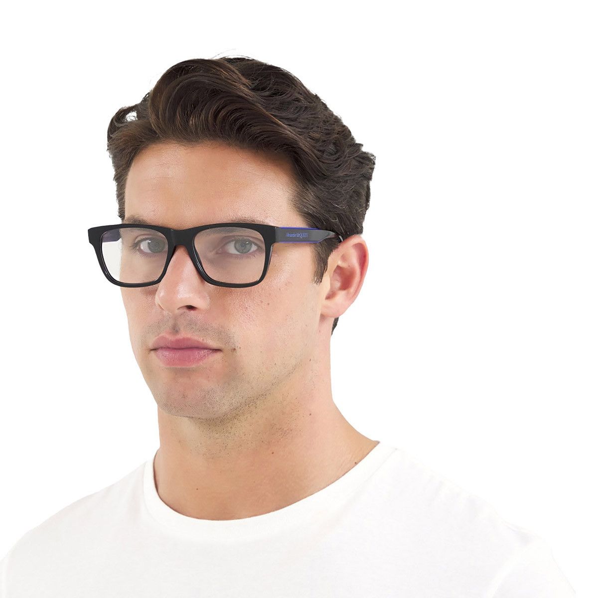 Alexander McQueen Alexander McQueen AM0307O 006 Eyeglasses Black/Red 55mm Size ONE SIZE - 6 Thumbnail