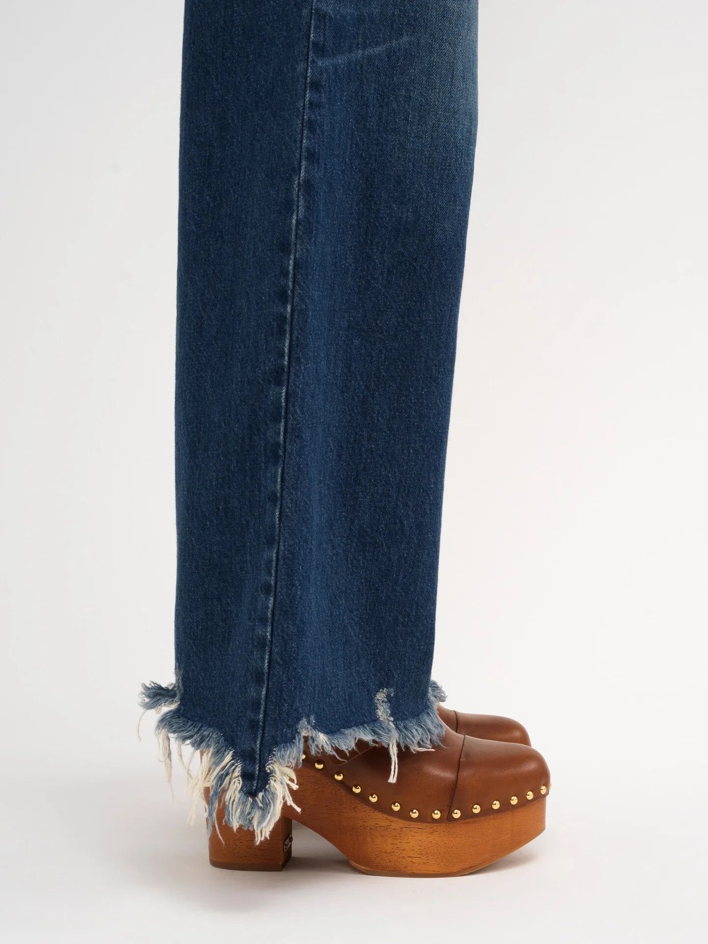 Chloe o1loc1c10226 Cropped Wide-Leg Jeans in Night Blue Size 28" / US 6 / IT 42 - 5 Thumbnail