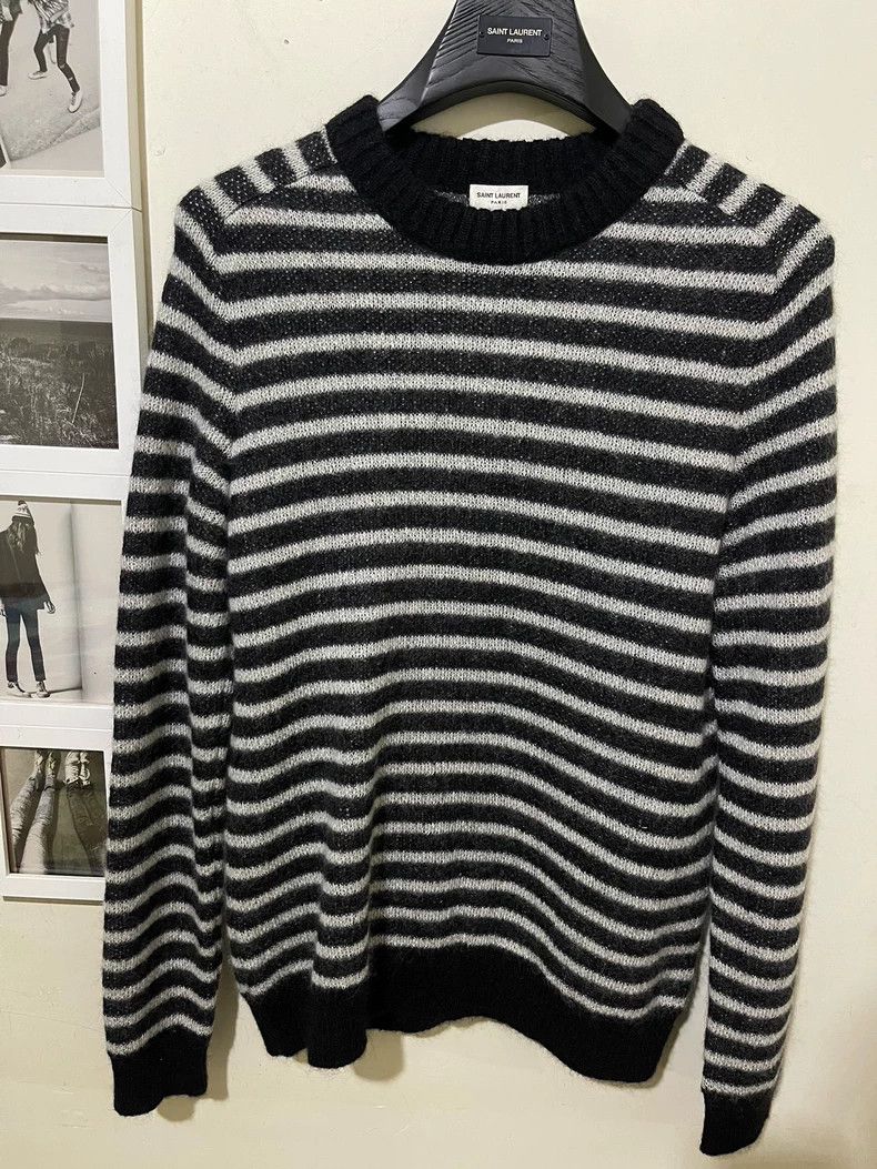 Saint Laurent Paris saint Laurent paris19fw authentic black and white striped Size US L / EU 52-54 / 3 - 1 Thumbnail